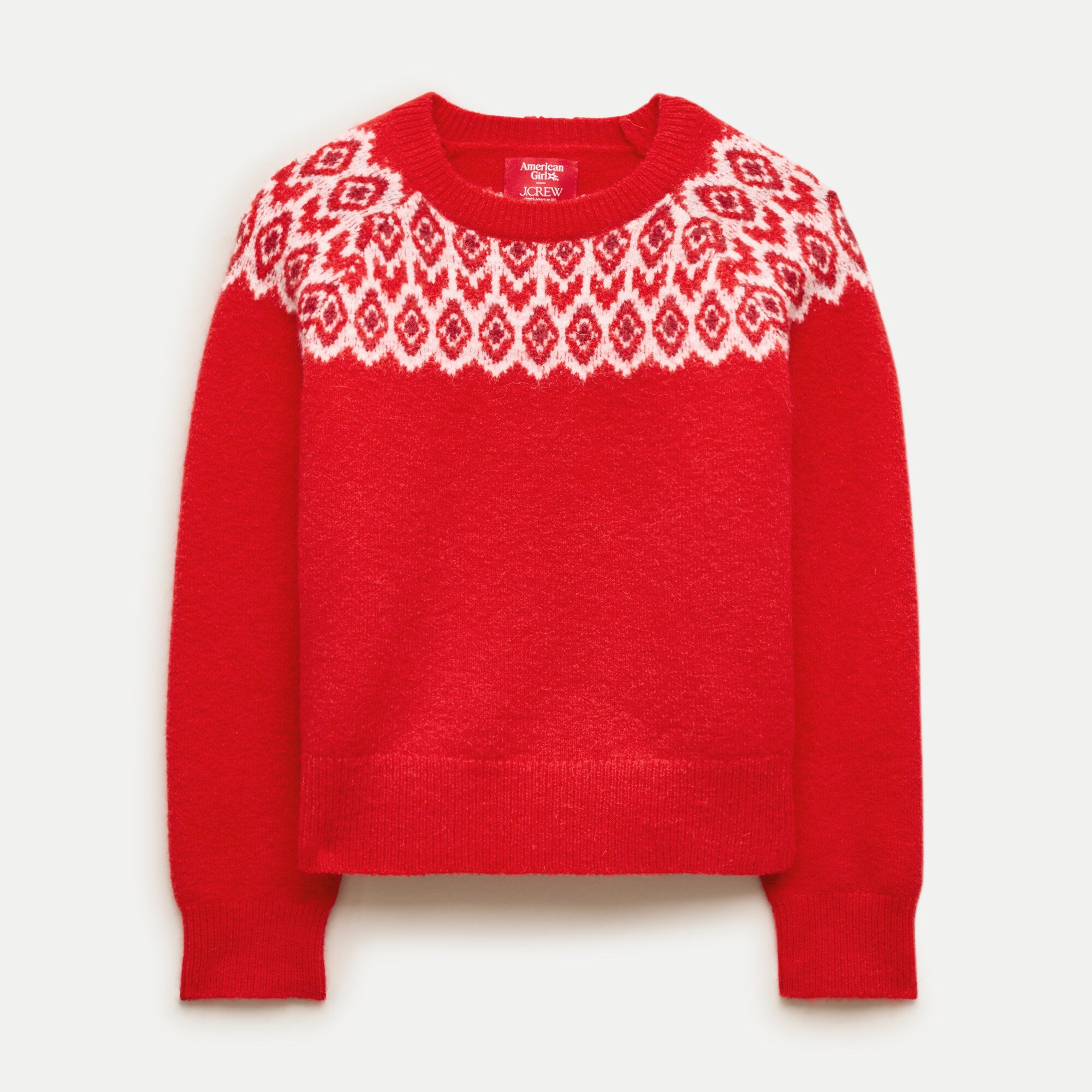 American Girl® x J.Crew Fair Isle hearts sweater for girls