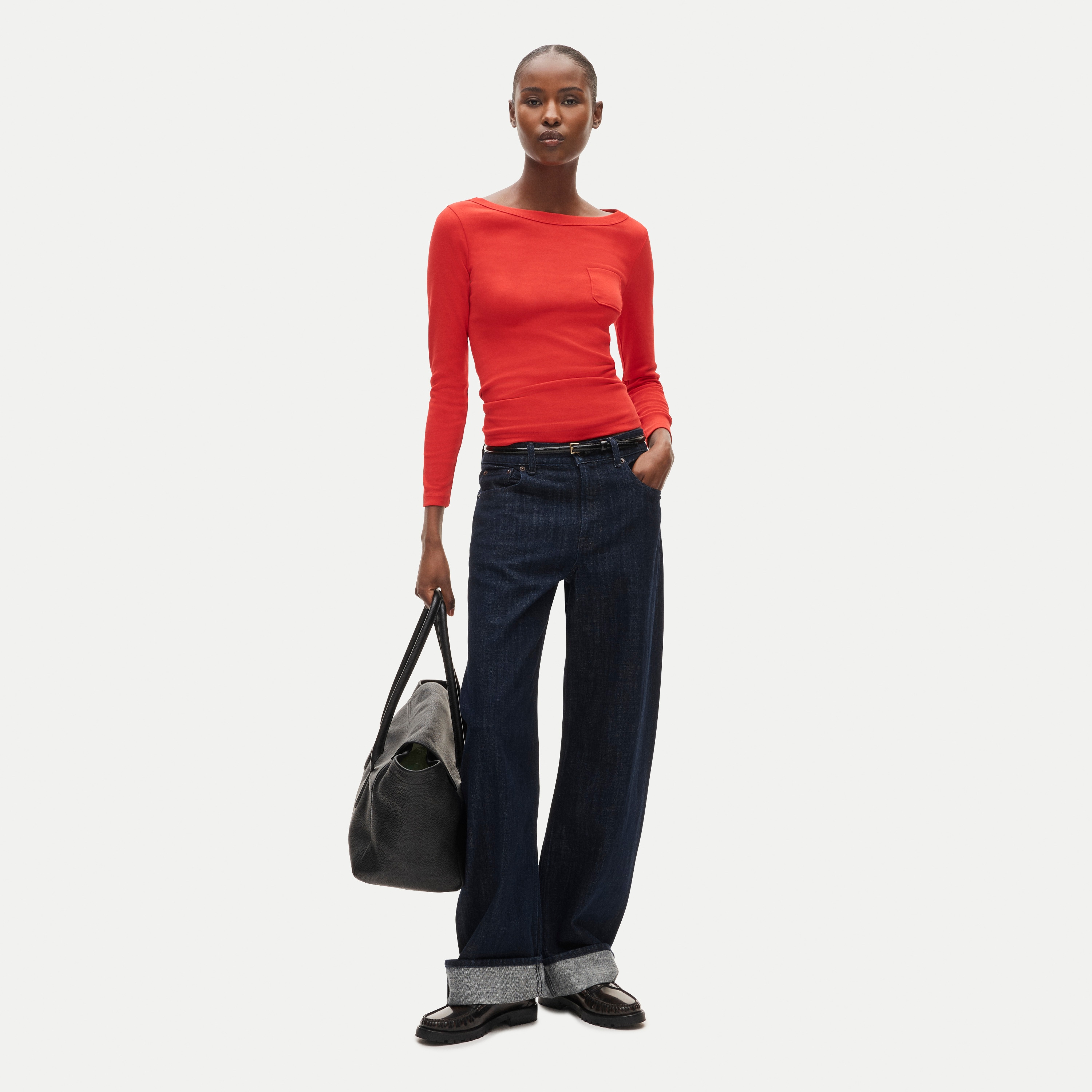 Perfect-fit three-quarter sleeve T-shirt - thumbnail 2