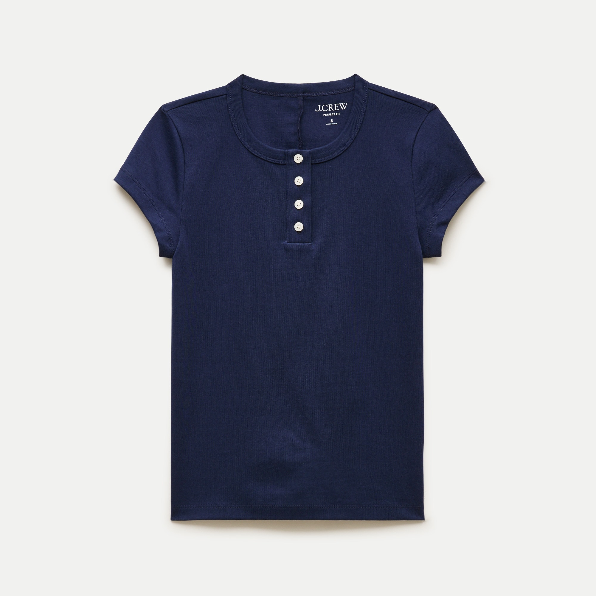 Perfect-fit short-sleeve henley