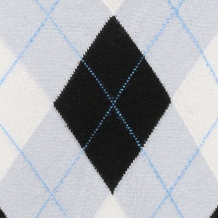 Cashmere blouson-sleeve sweater in argyle COASTAL STONE ARGYLE