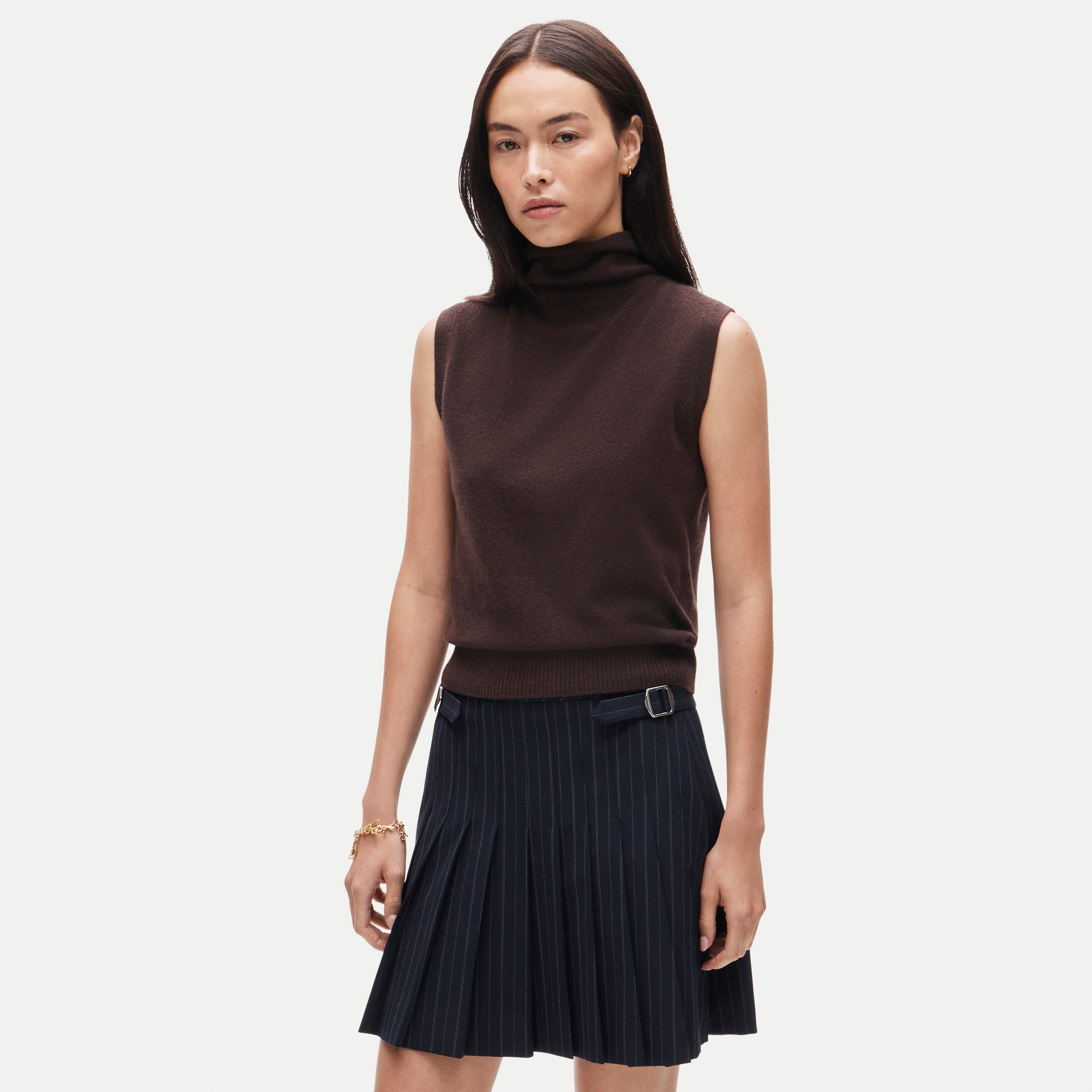 Cashmere turtleneck sweater shell