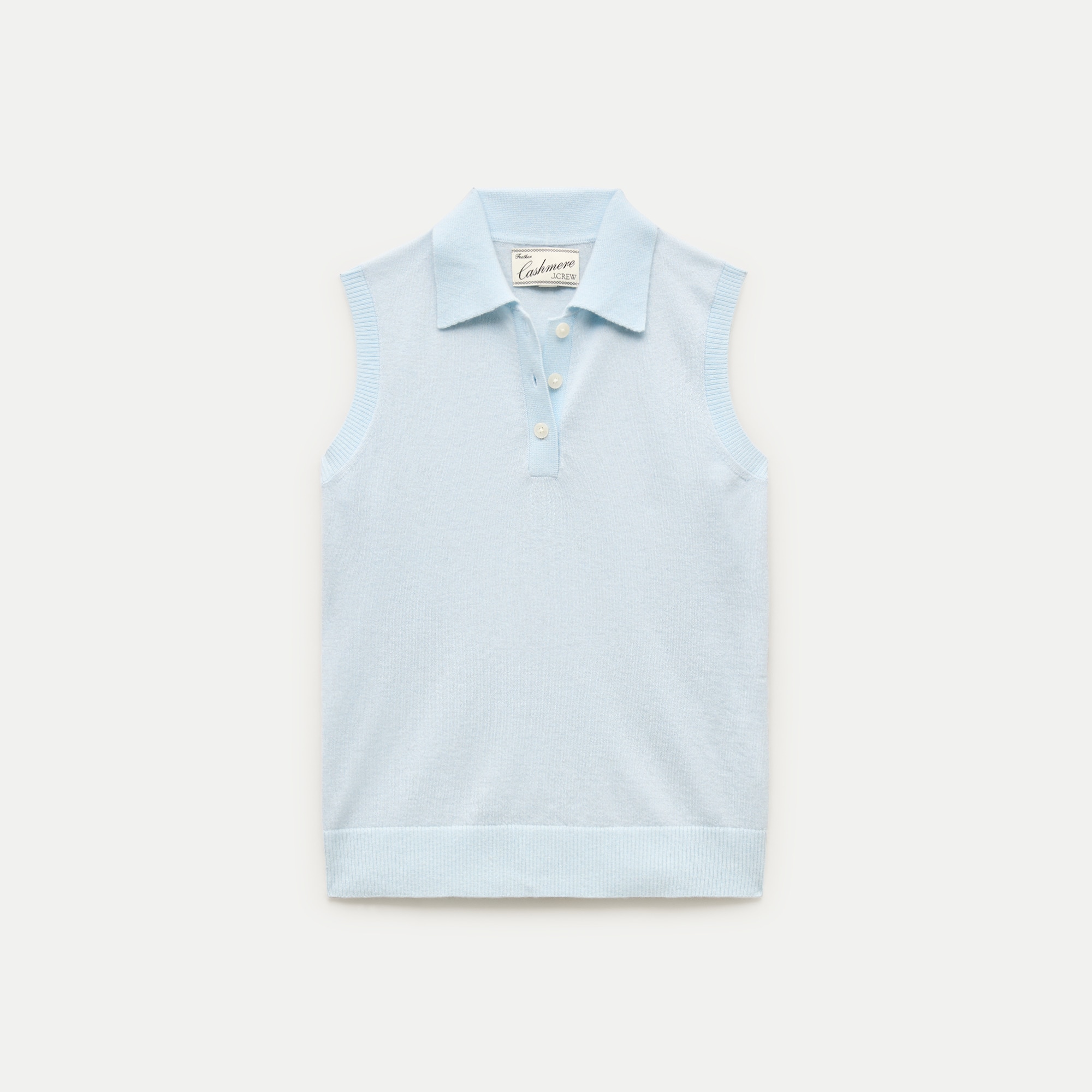 Cashmere polo sweater shell - thumbnail 3