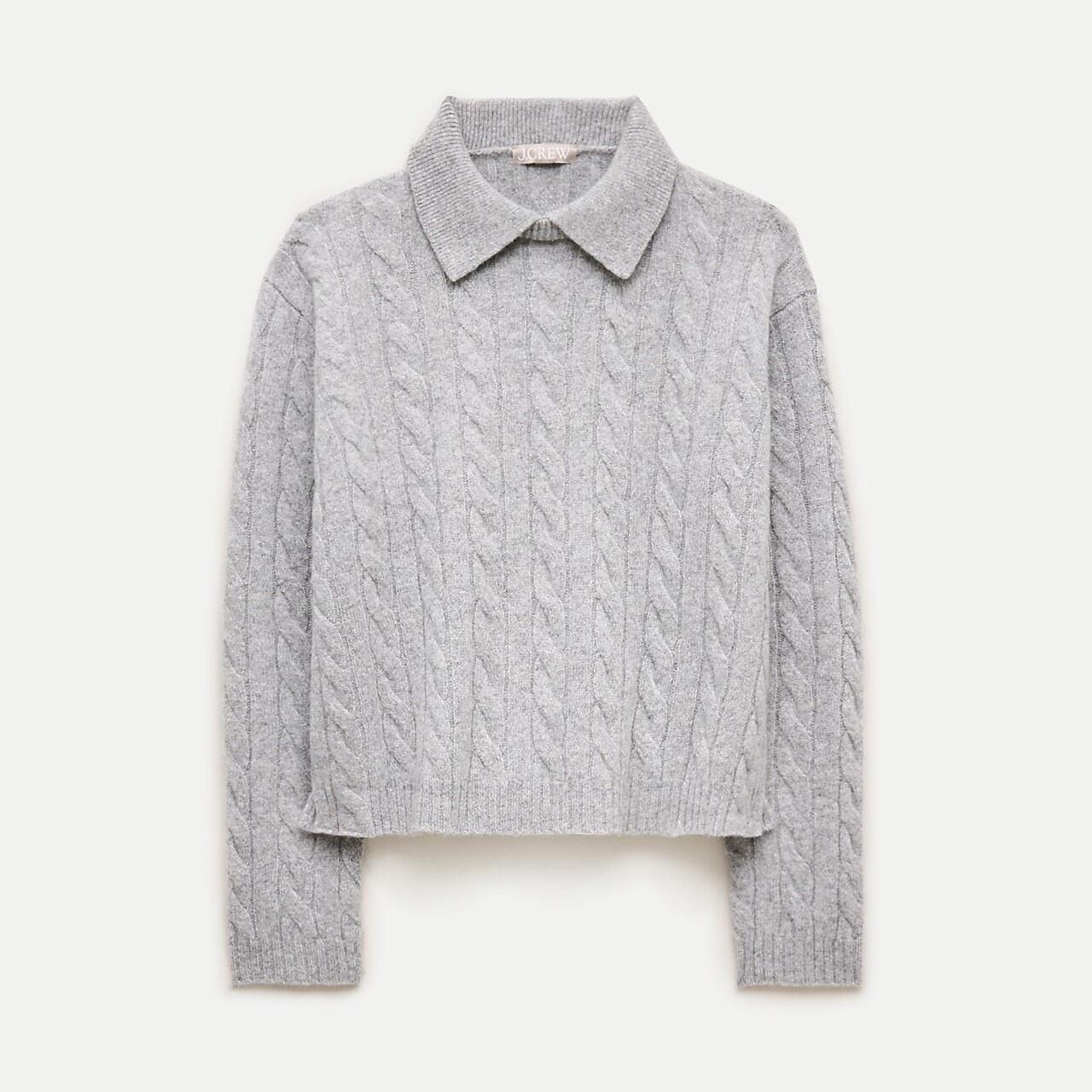 Stretch Wool Cable-knit Crewneck Sweater For Women | J.Crew