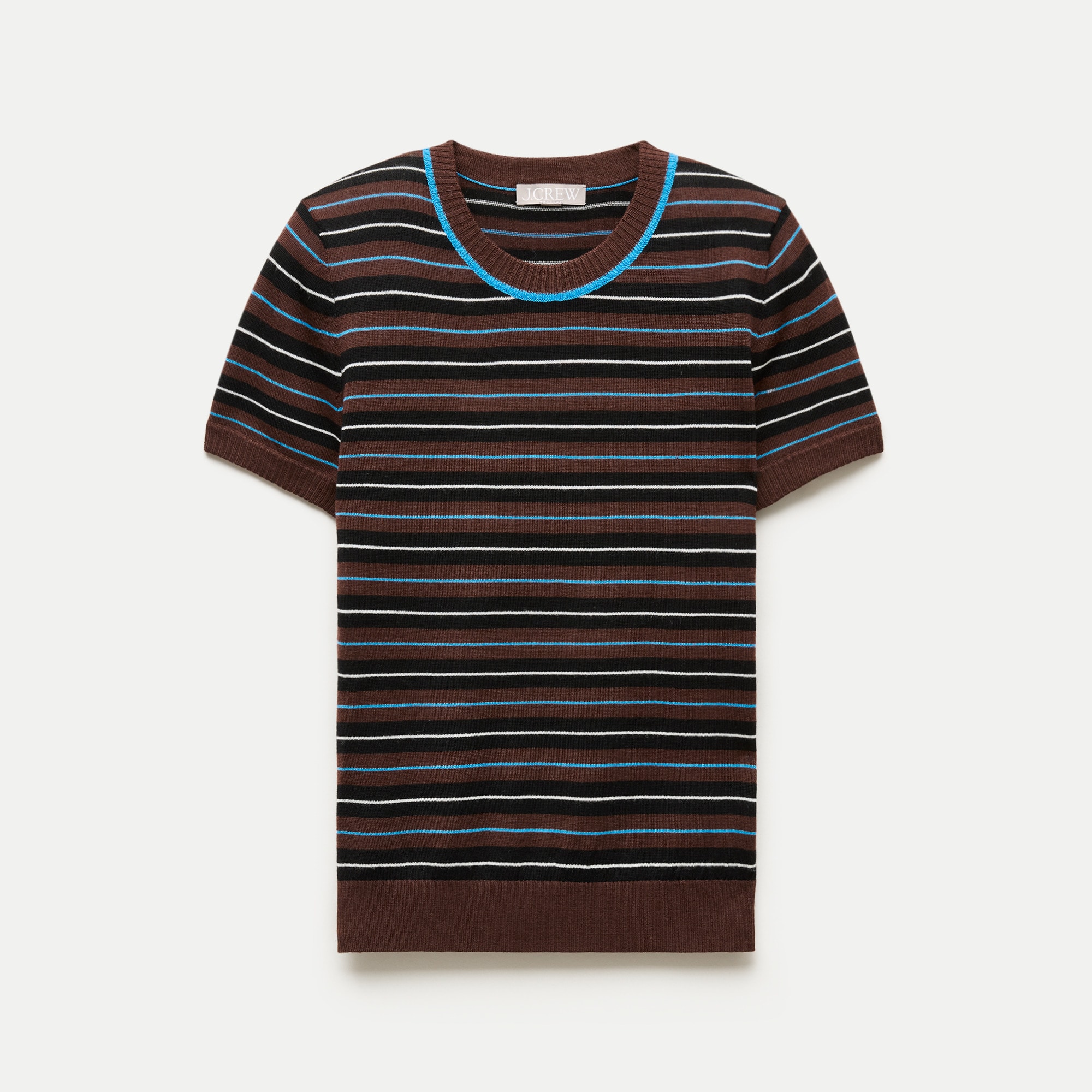 Sweater-tee in striped merino wool