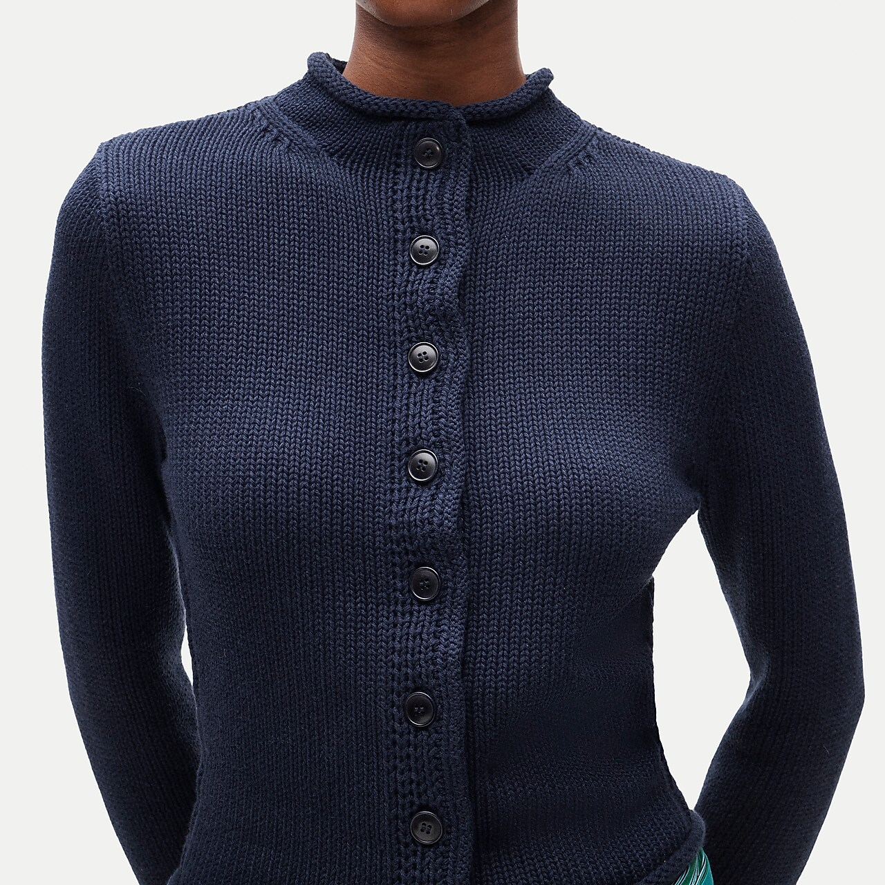 Crewneck Cardigan In Premium Ultrafine Cotton For Women | J.Crew