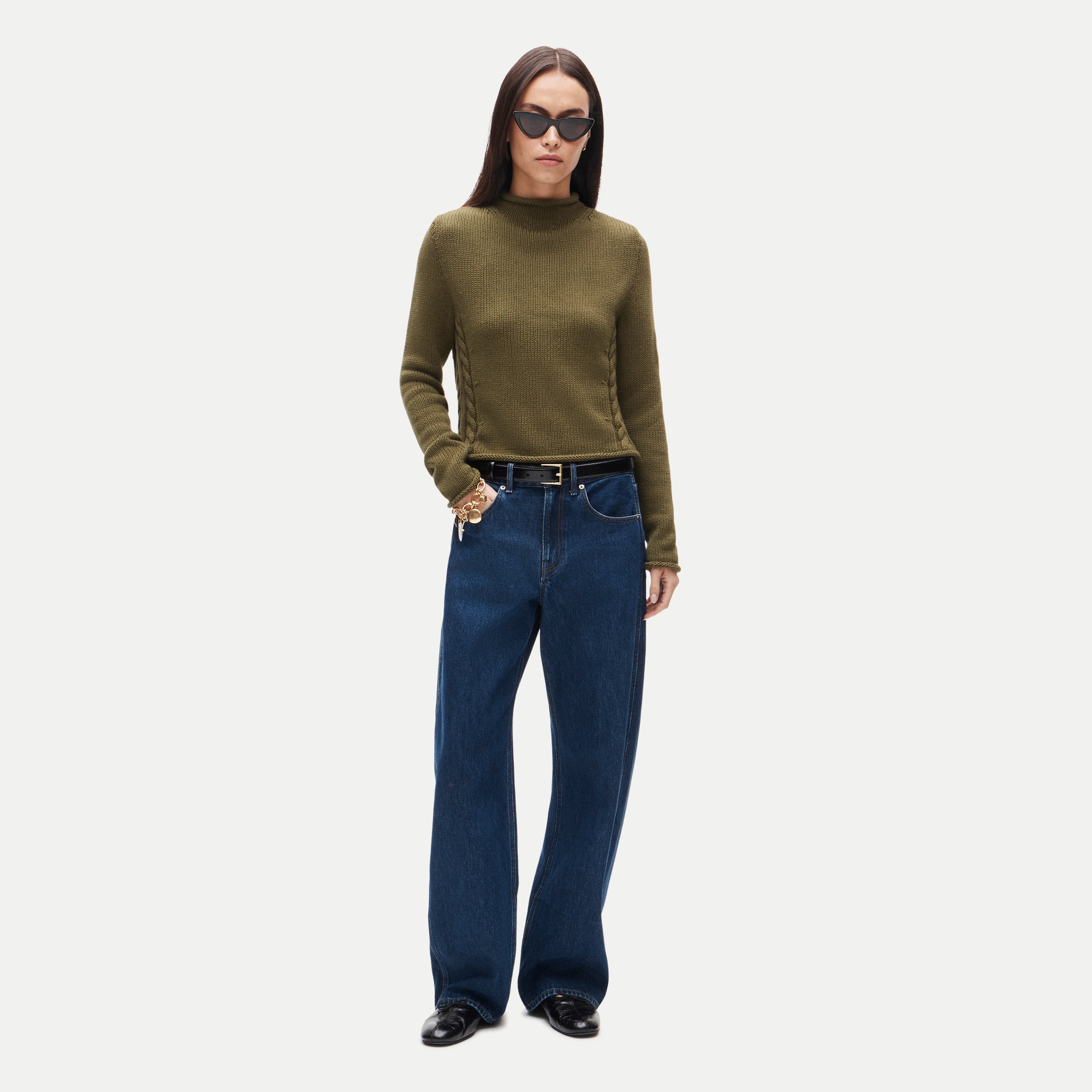 Ribbed Cardigan With Jeweled Buttons In Supersoft Yarn For Women