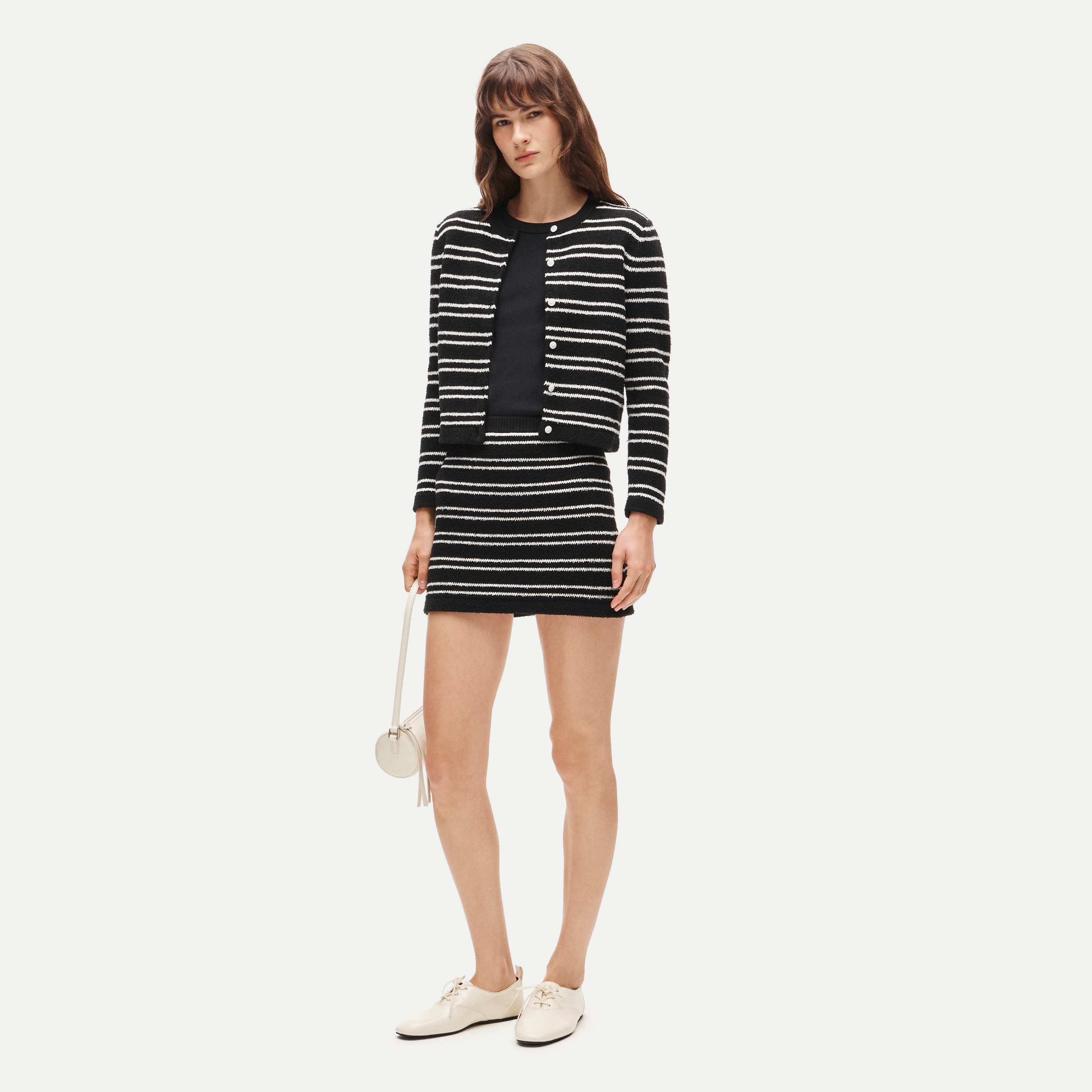 Lady jacket in striped bouclé