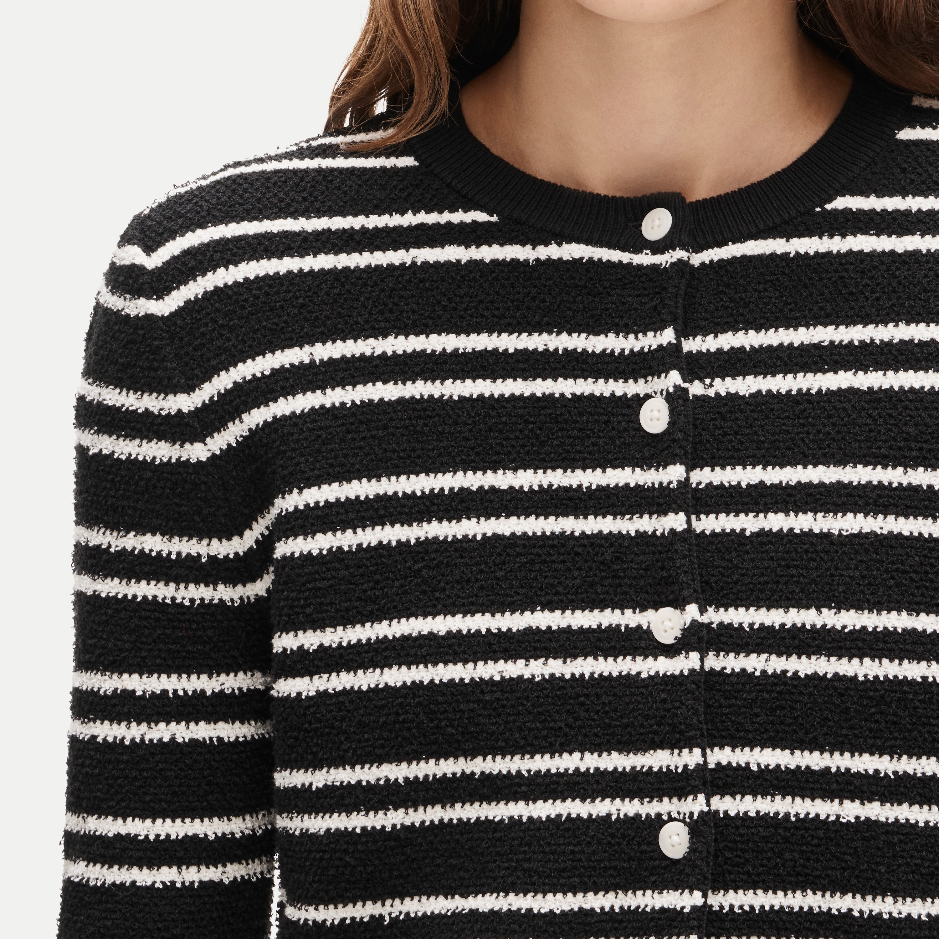Lady jacket in striped bouclé