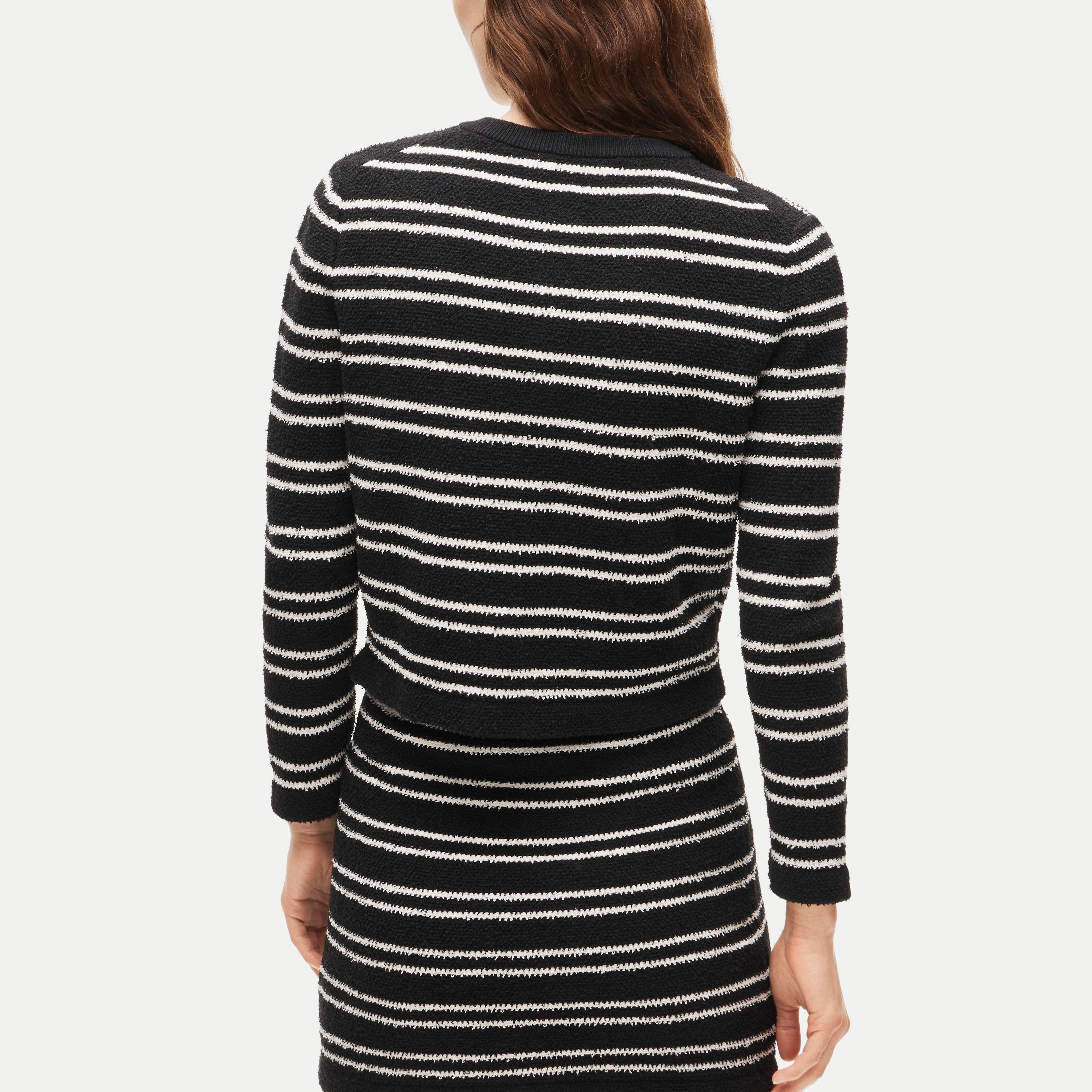 Lady jacket in striped bouclé
