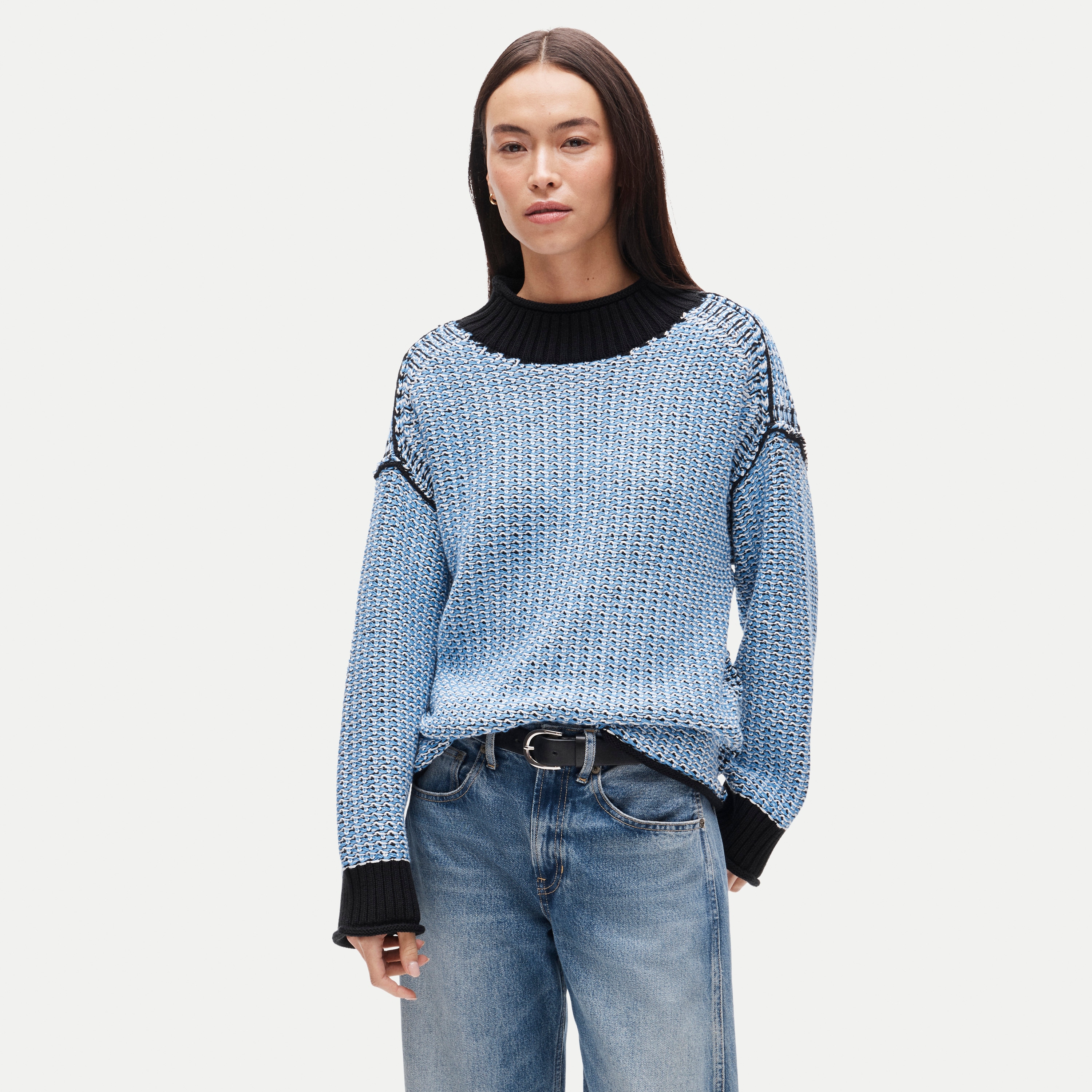 2025 Rollneck™ sweater in tweed stitch