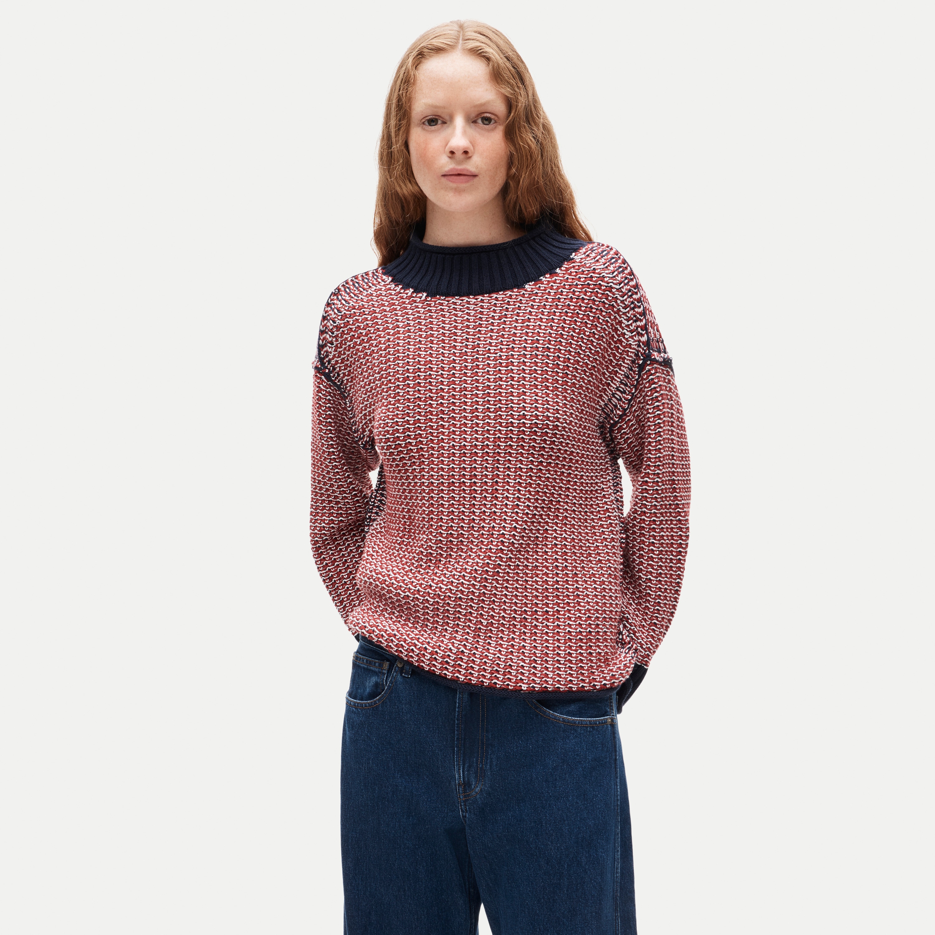 2025 Rollneck™ sweater in tweed stitch