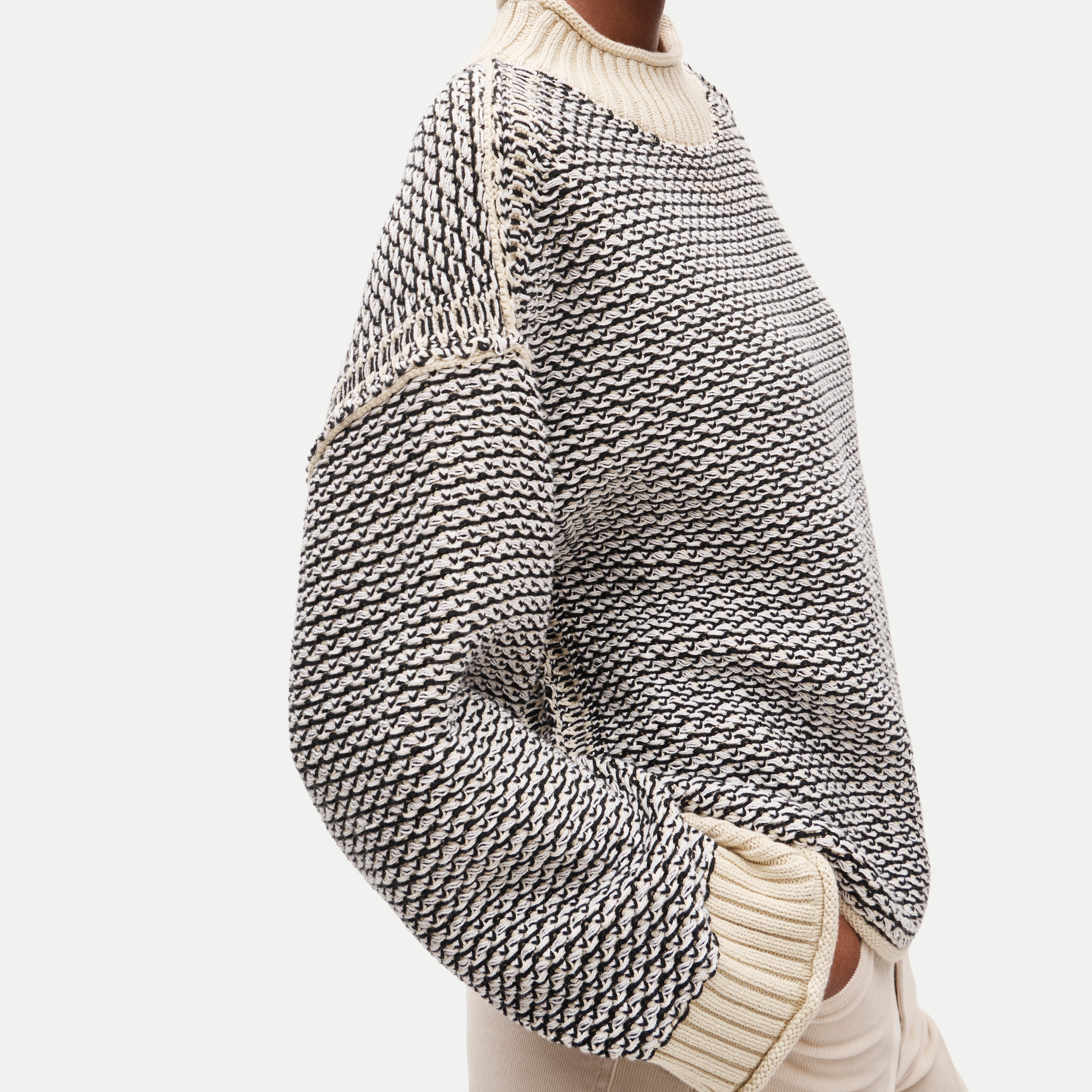 2025 Rollneck&trade; sweater in tweed stitch - thumbnail 4