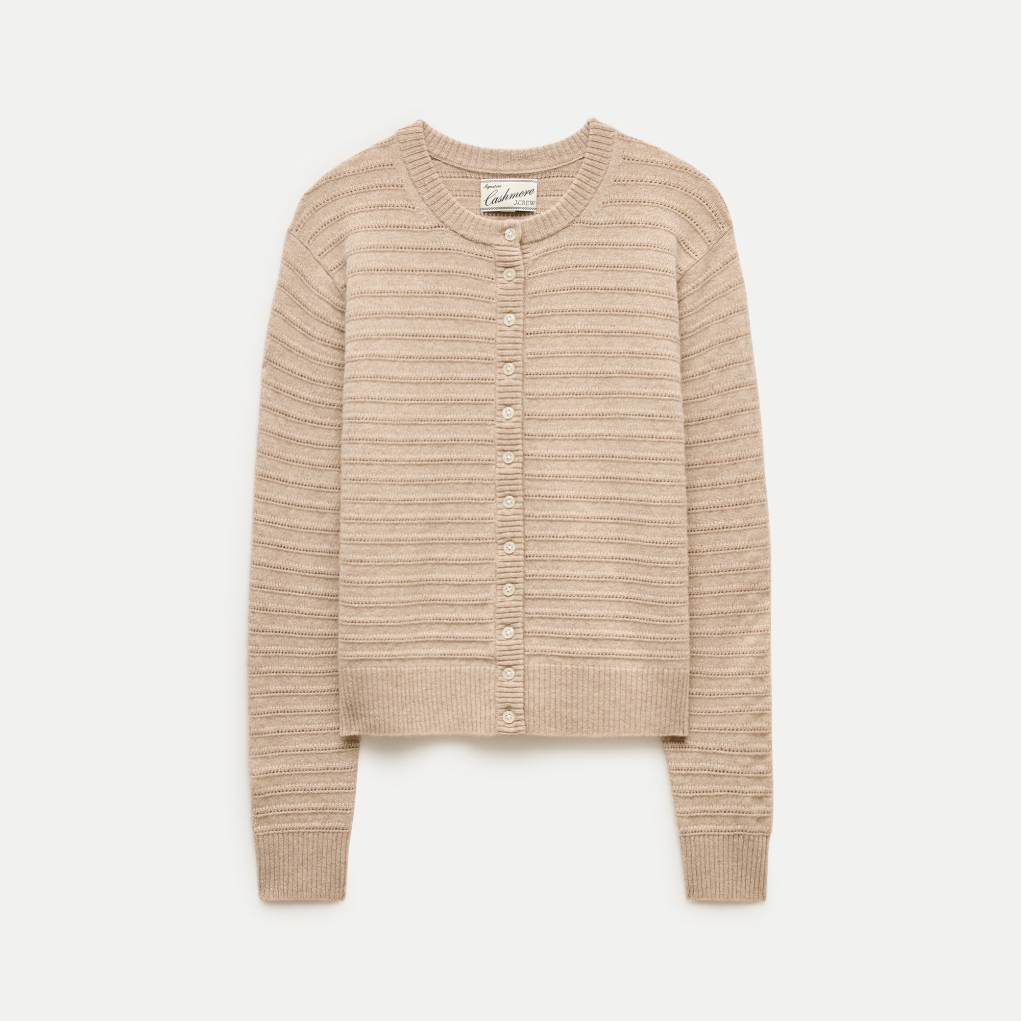 Perfect cashmere cardigan in pointelle