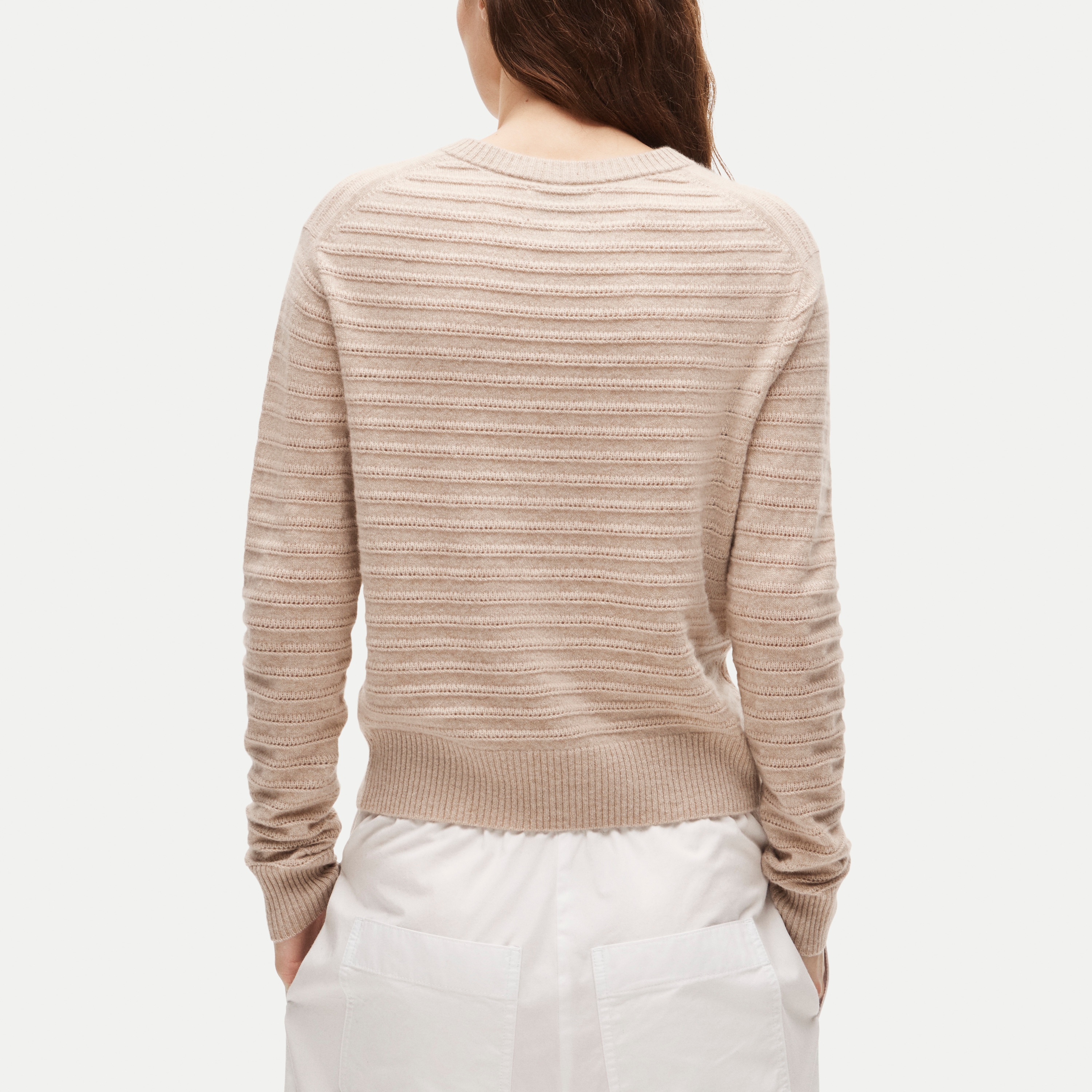 Perfect cashmere cardigan in pointelle