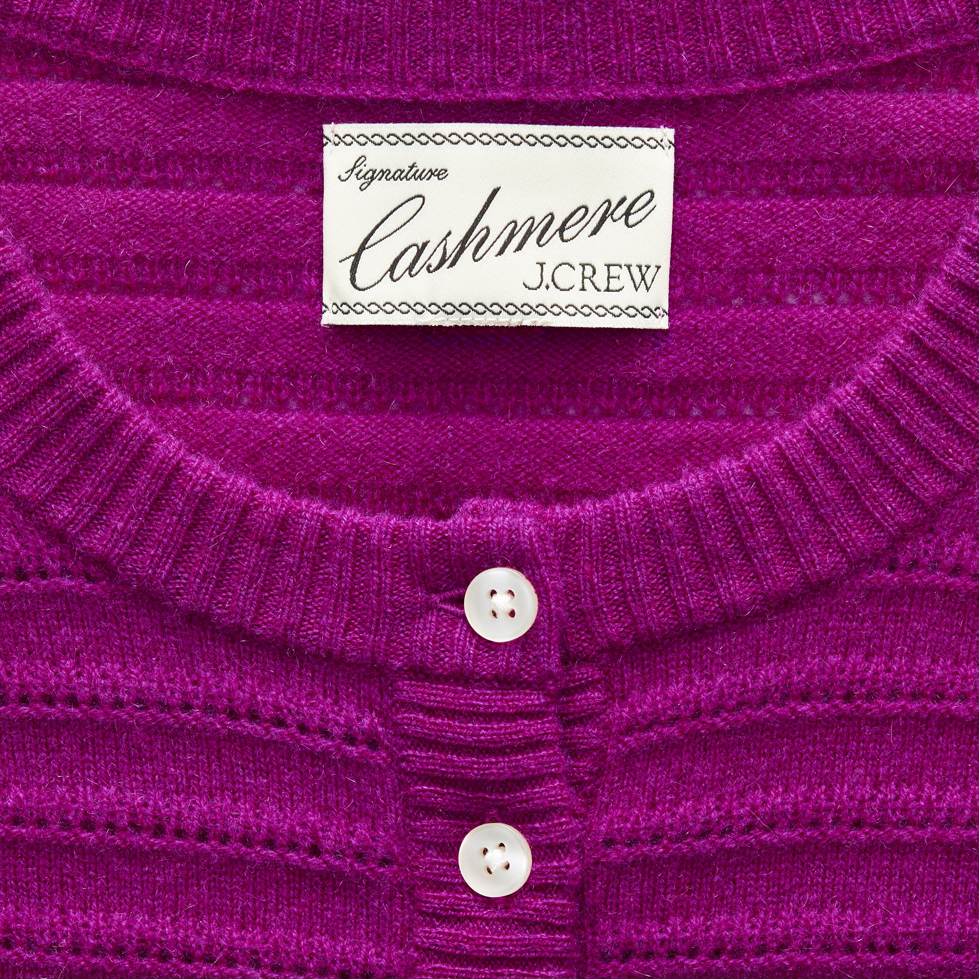 Perfect cashmere cardigan in pointelle-stitch