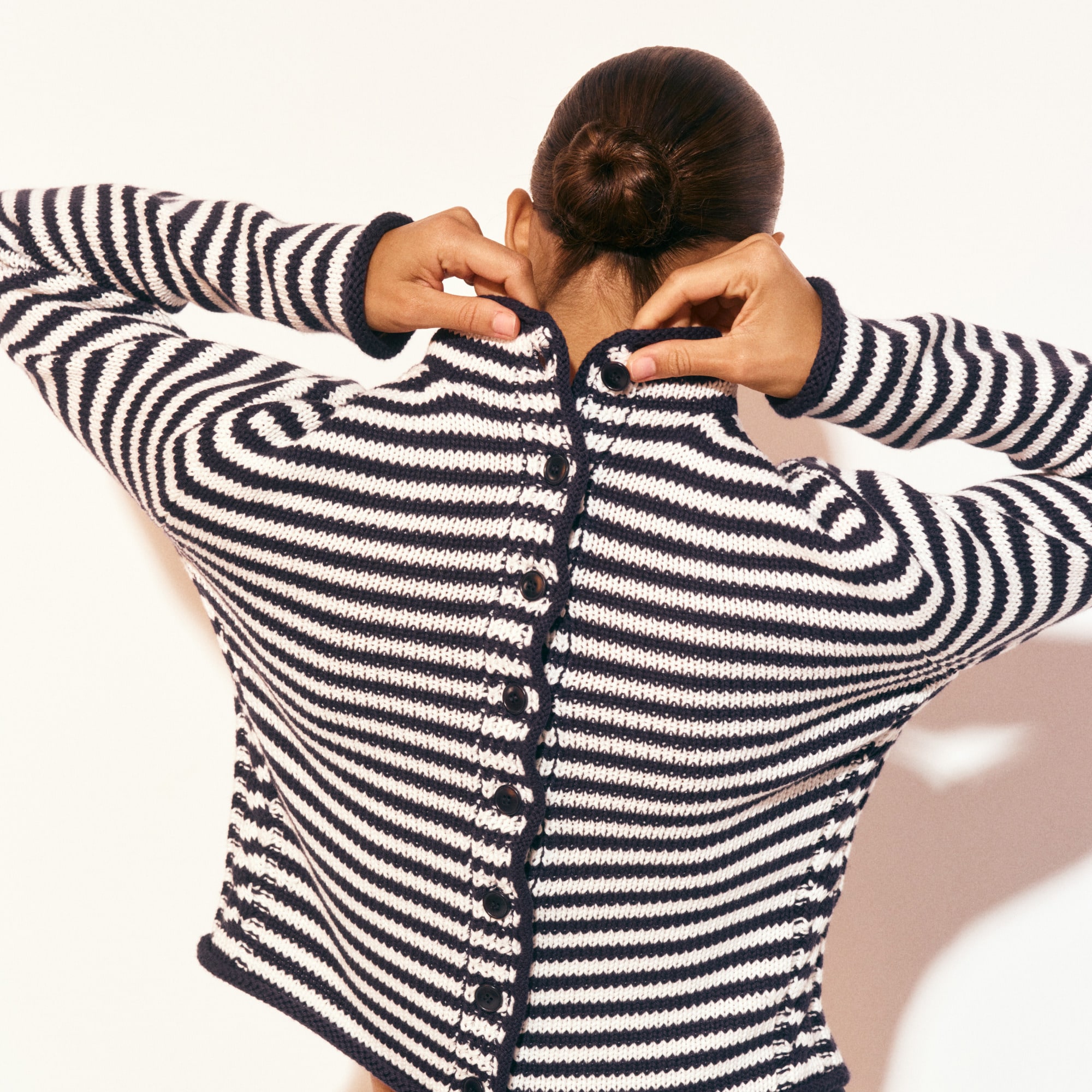 Rollneck™ Reversible Cardigan In Stripe For Women | J.Crew