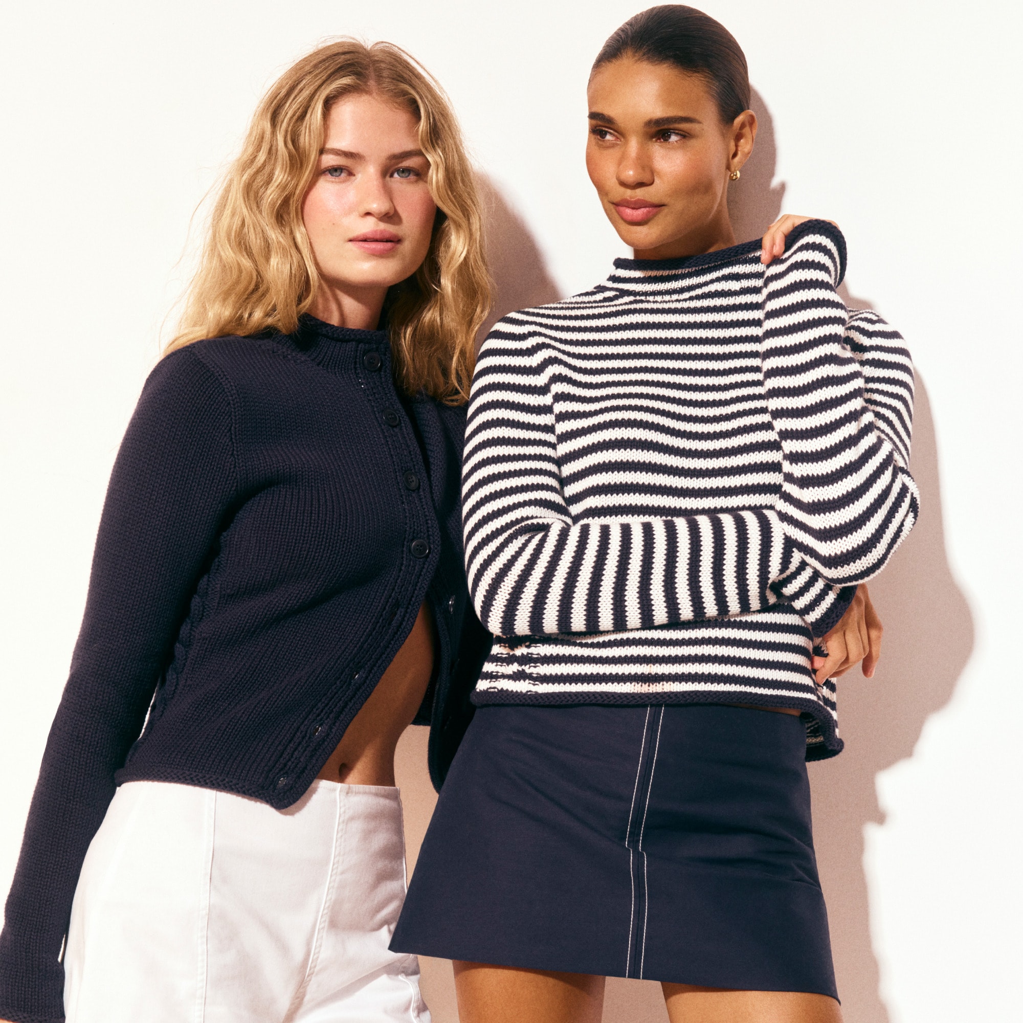 Crewneck Cardigan In Premium Ultrafine Cotton For Women | J.Crew