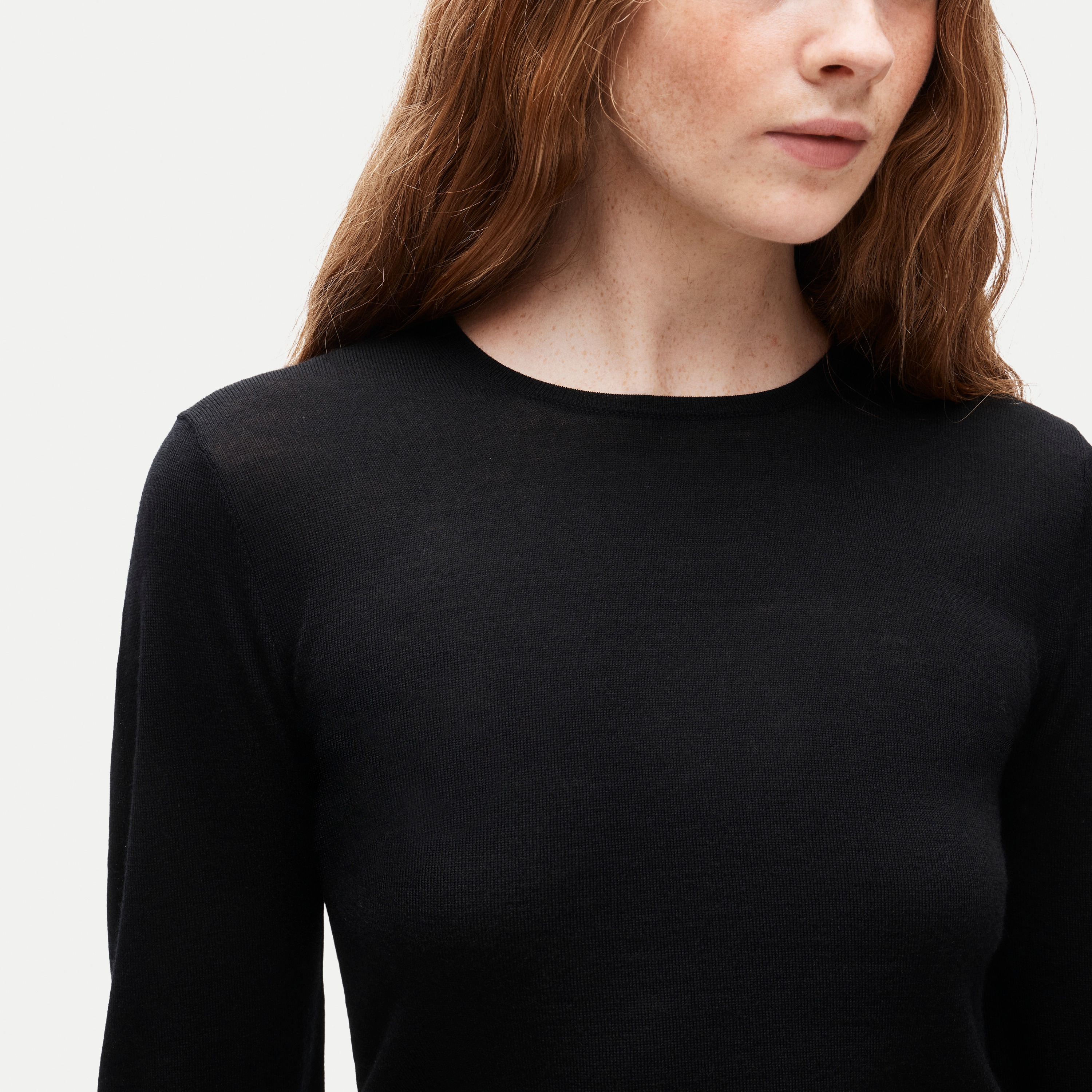 Clair crewneck sweater in merino wool blend