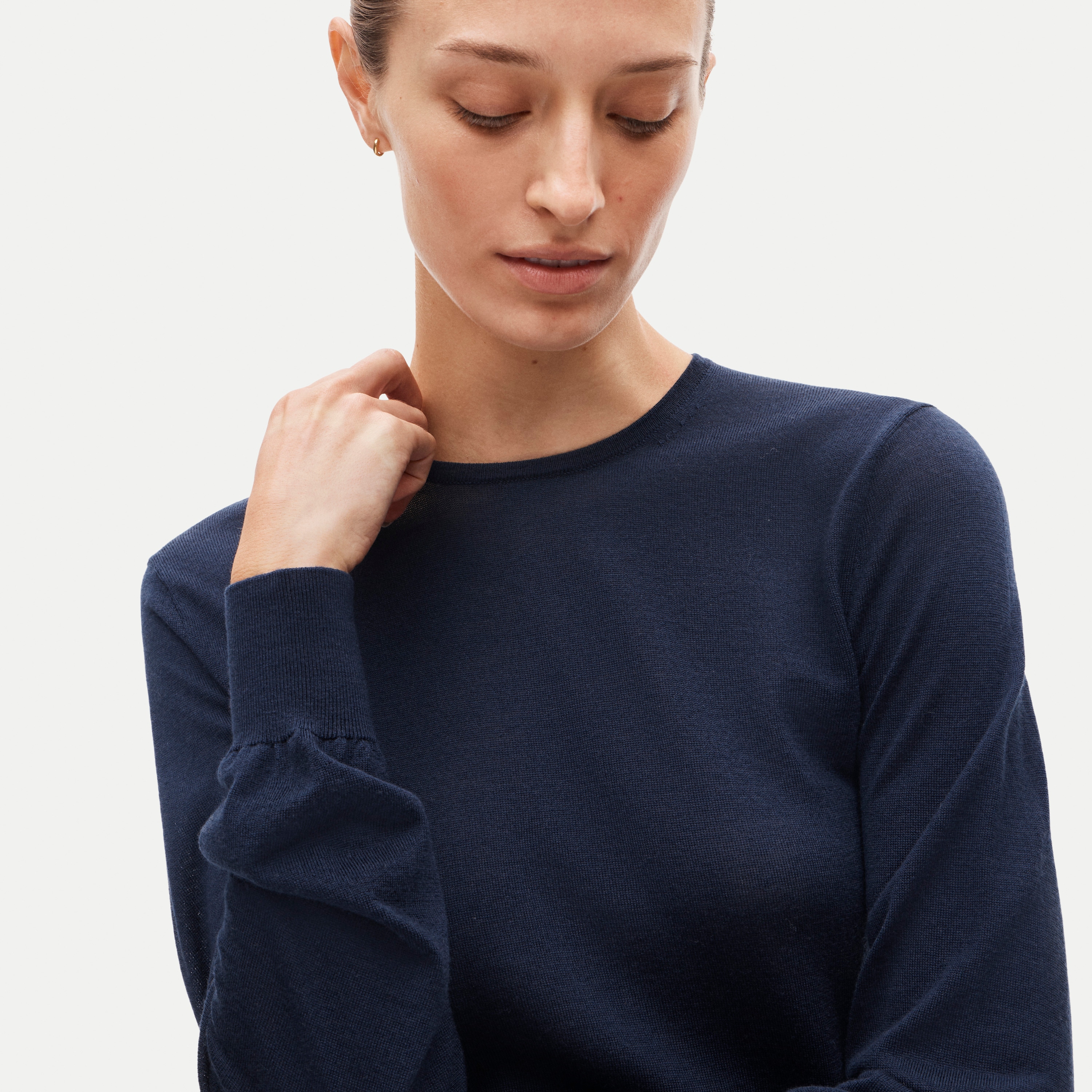Clair crewneck sweater in merino wool blend - thumbnail 6
