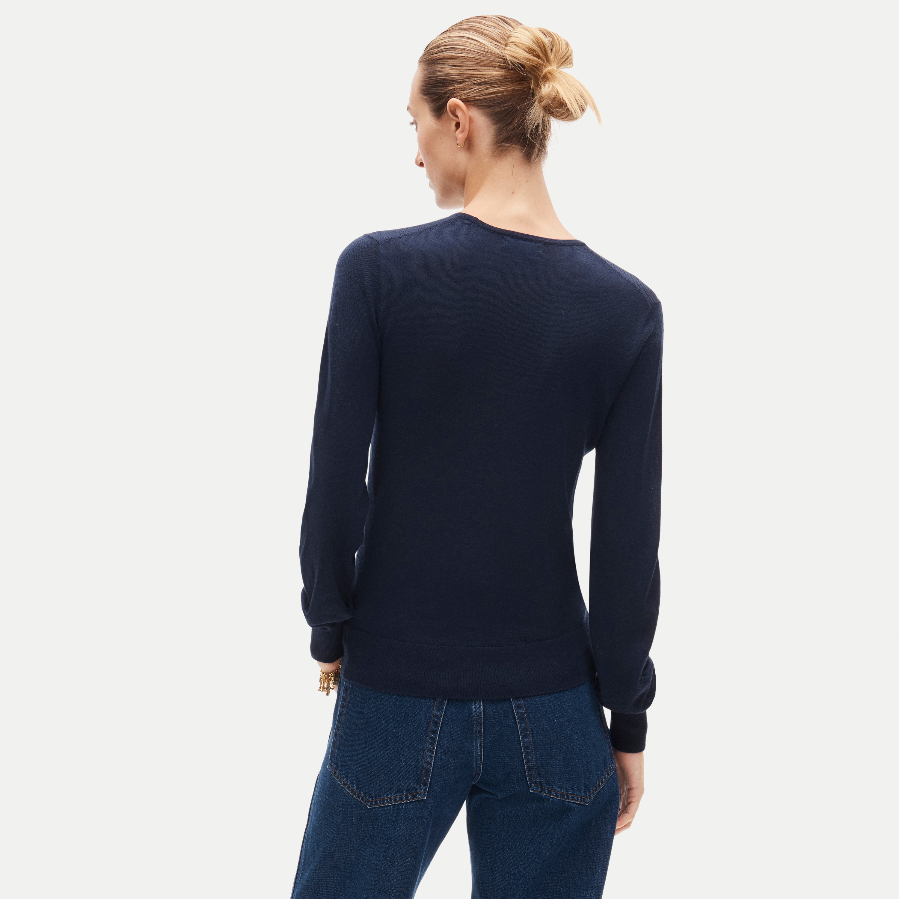 Clair crewneck sweater in merino wool blend
