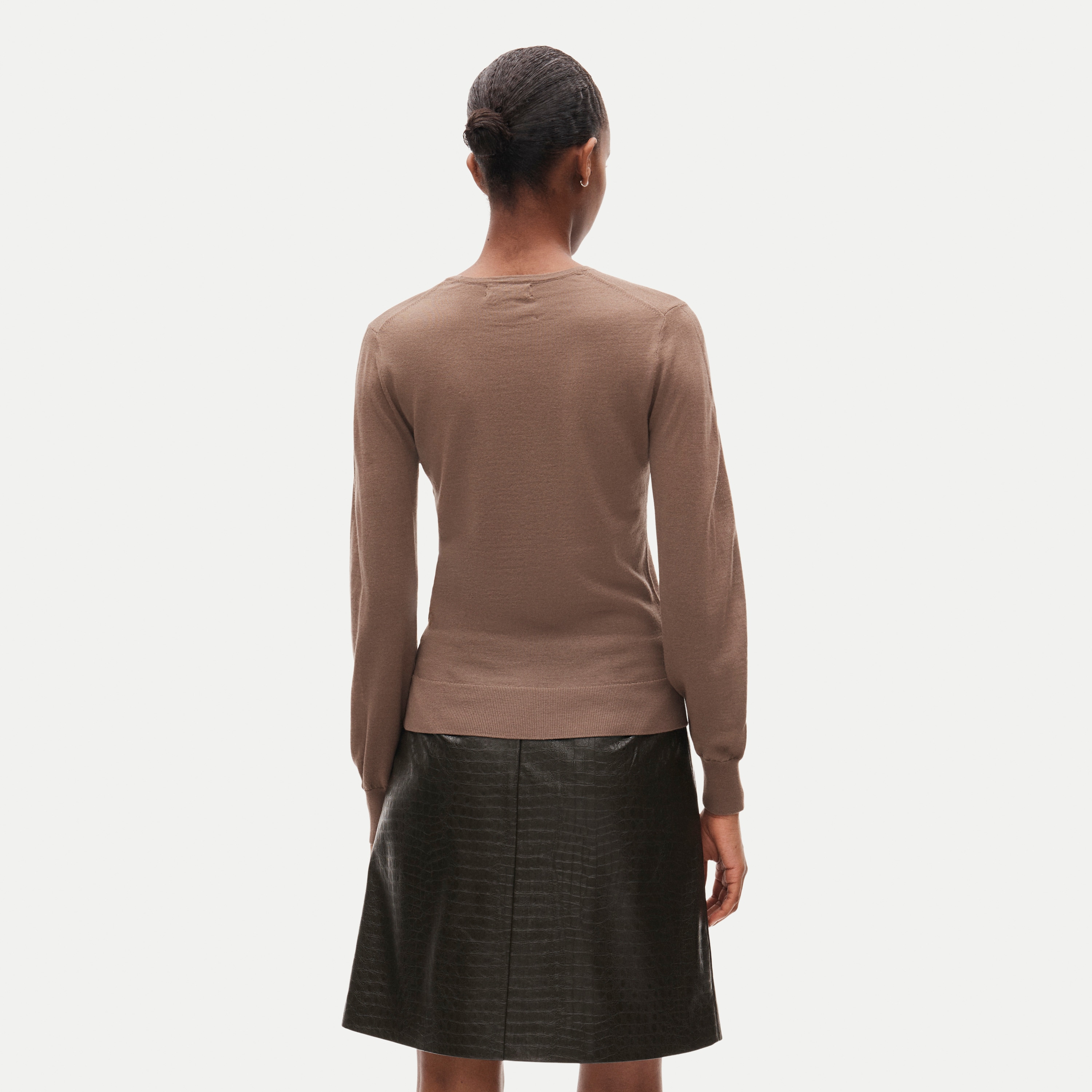 Clair crewneck sweater in merino wool blend