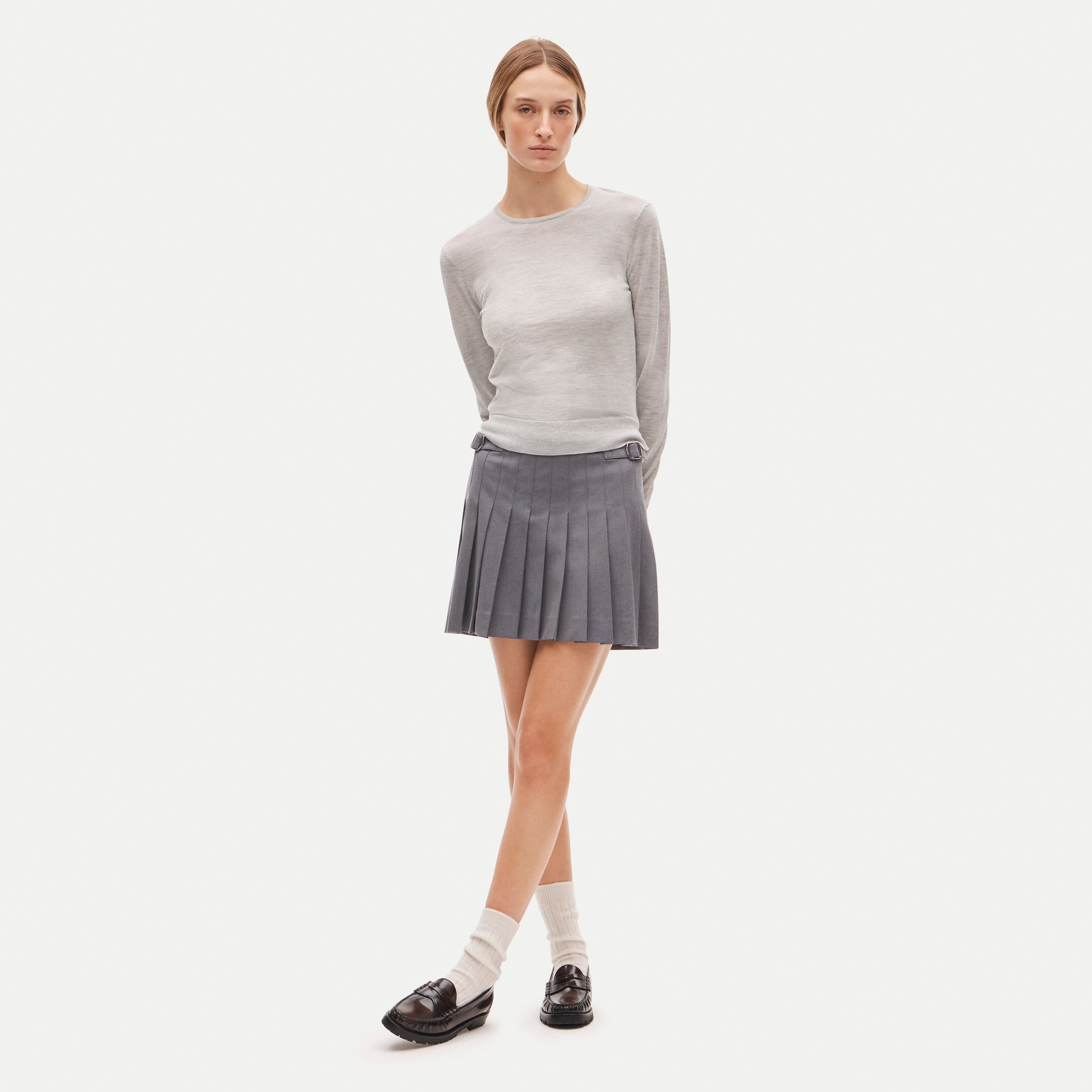 Clair crewneck sweater in merino wool blend