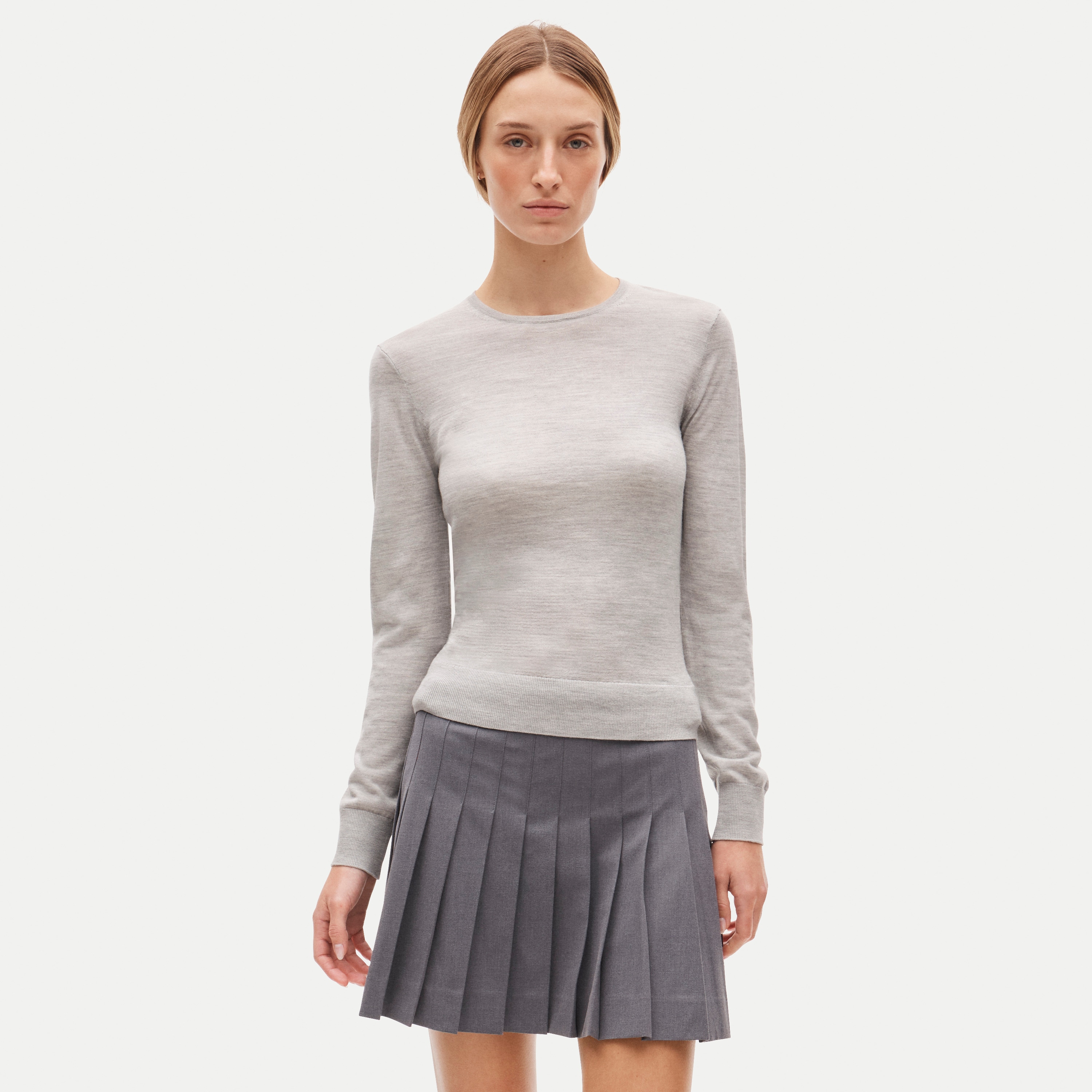 Clair crewneck sweater in merino wool blend