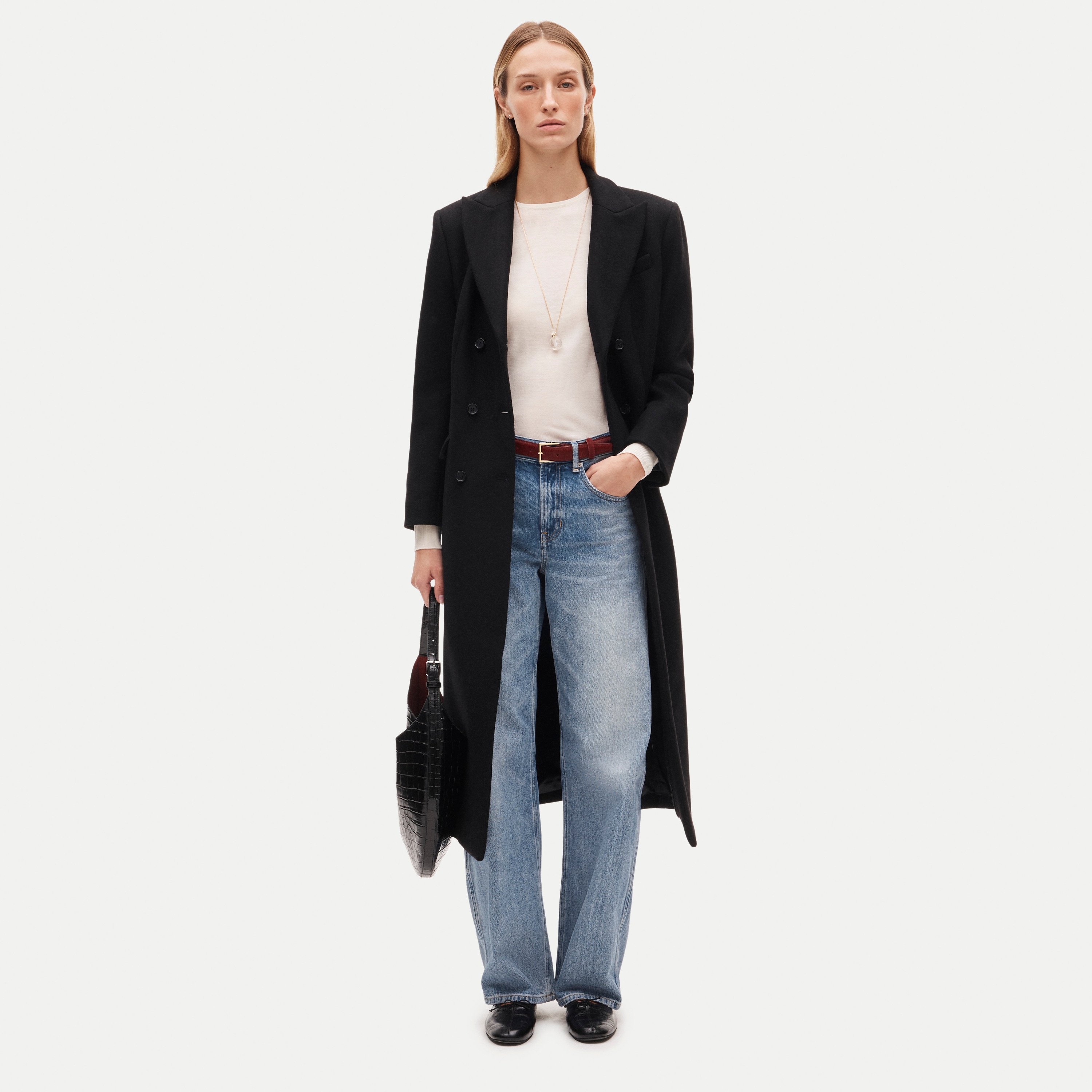 Clair crewneck sweater in merino wool blend