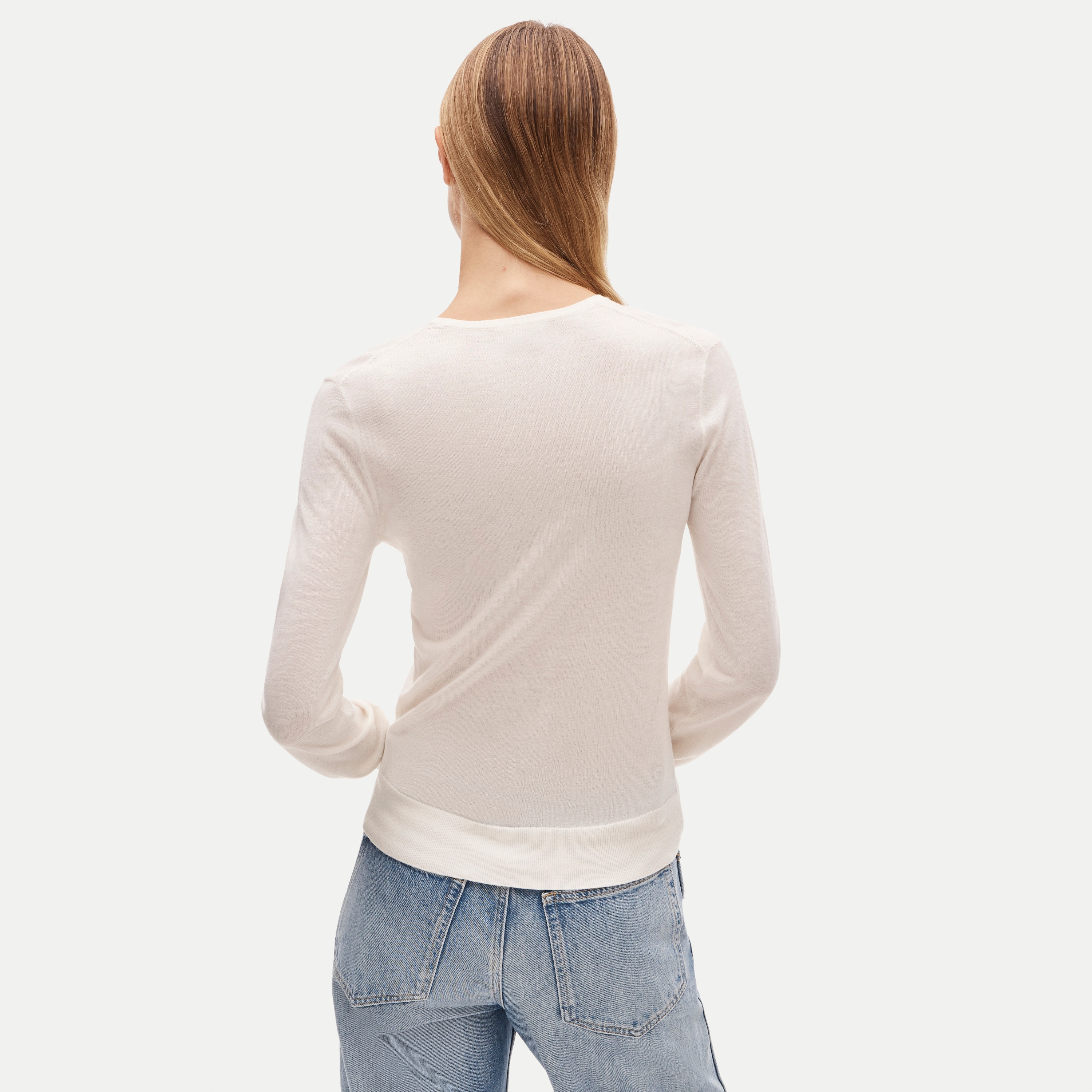Clair crewneck sweater in merino wool blend