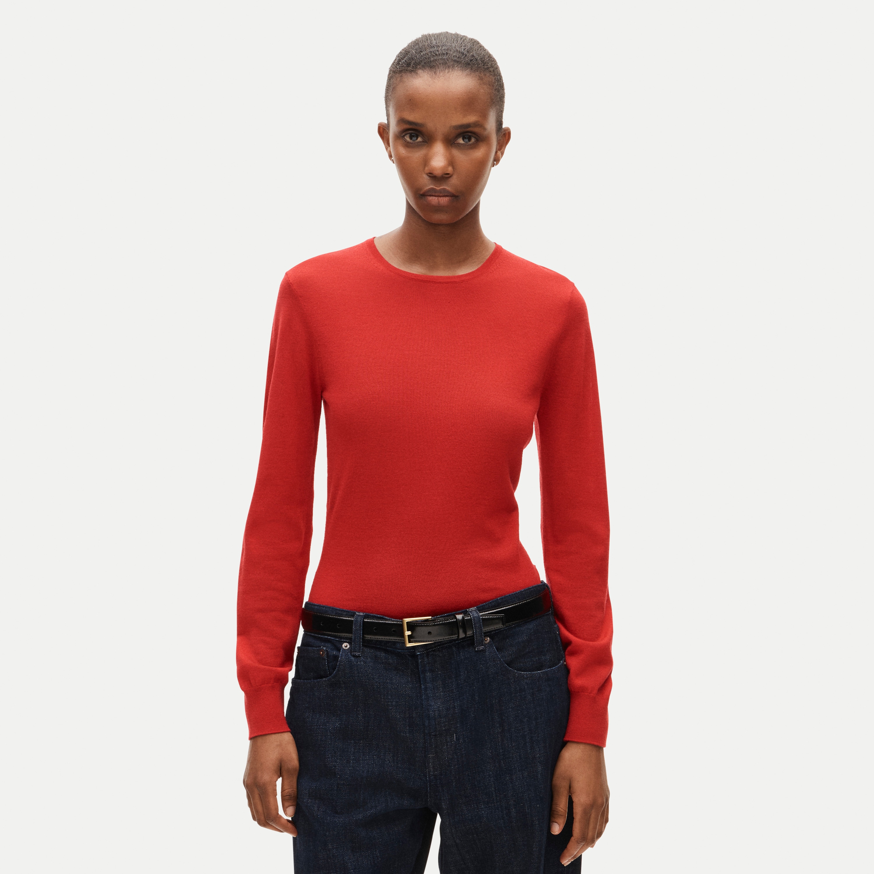 Clair crewneck sweater in merino wool blend