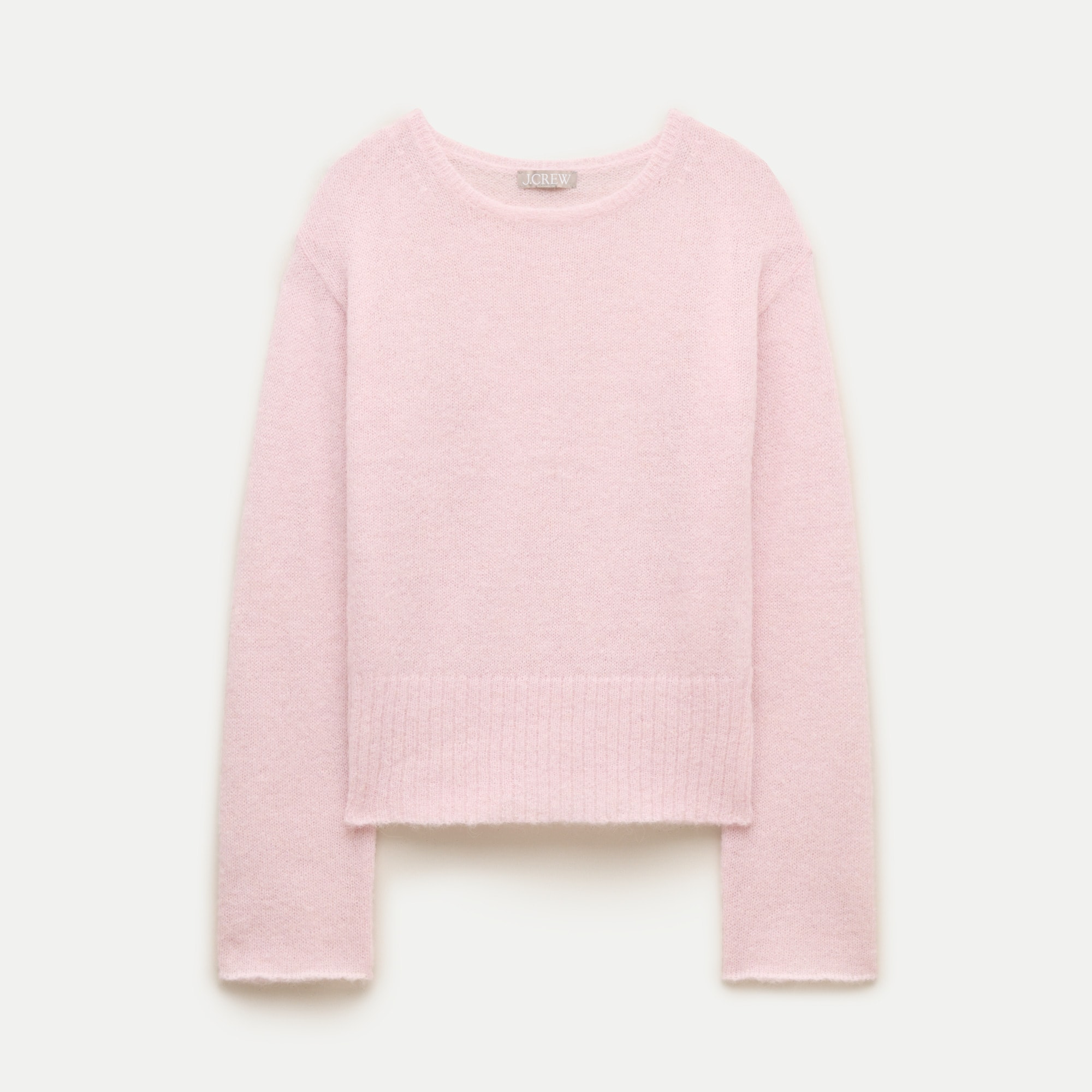 High rib pullover sweater in Italian yarn