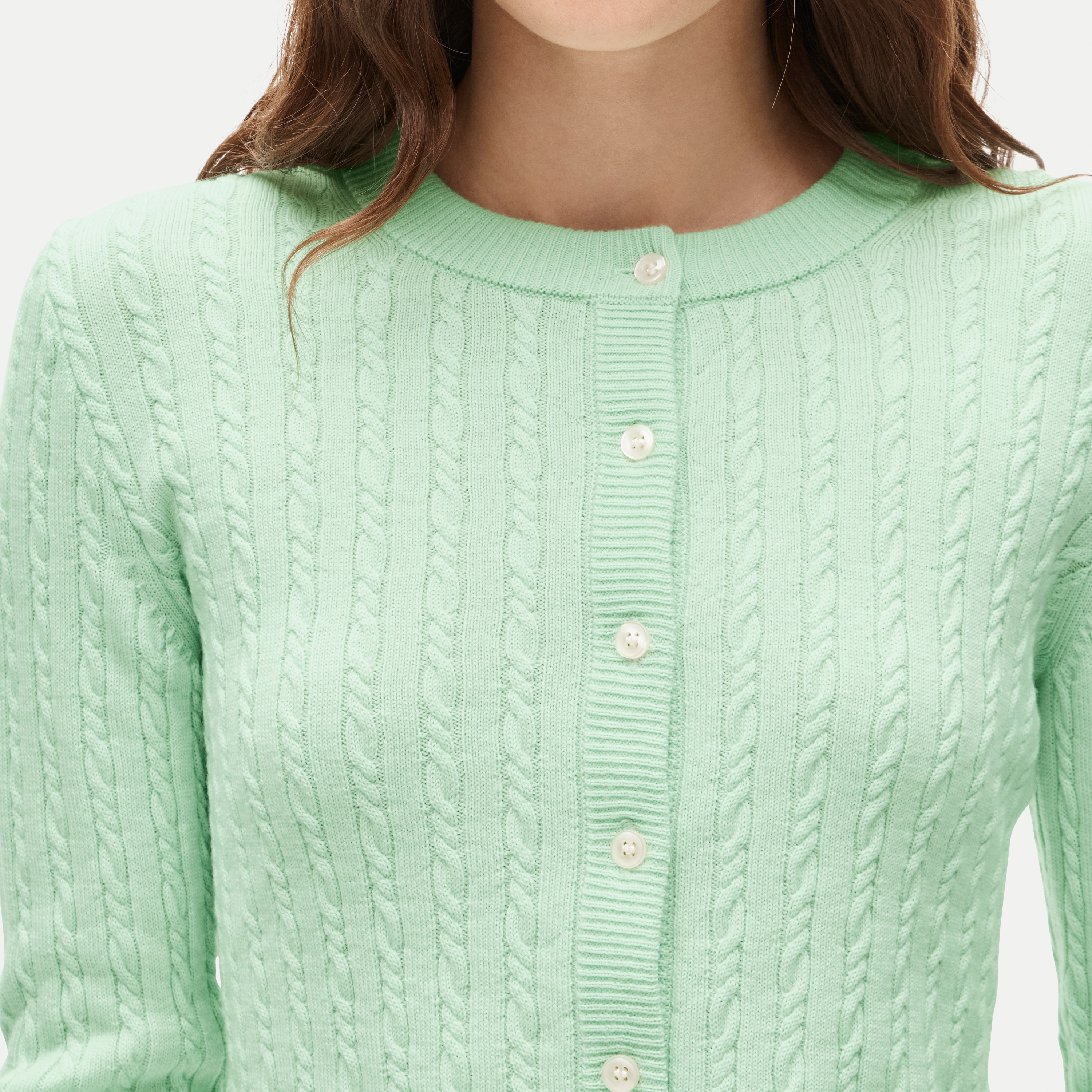 Cable-knit Cardigan In Merino Wool Blend For Women | J.Crew