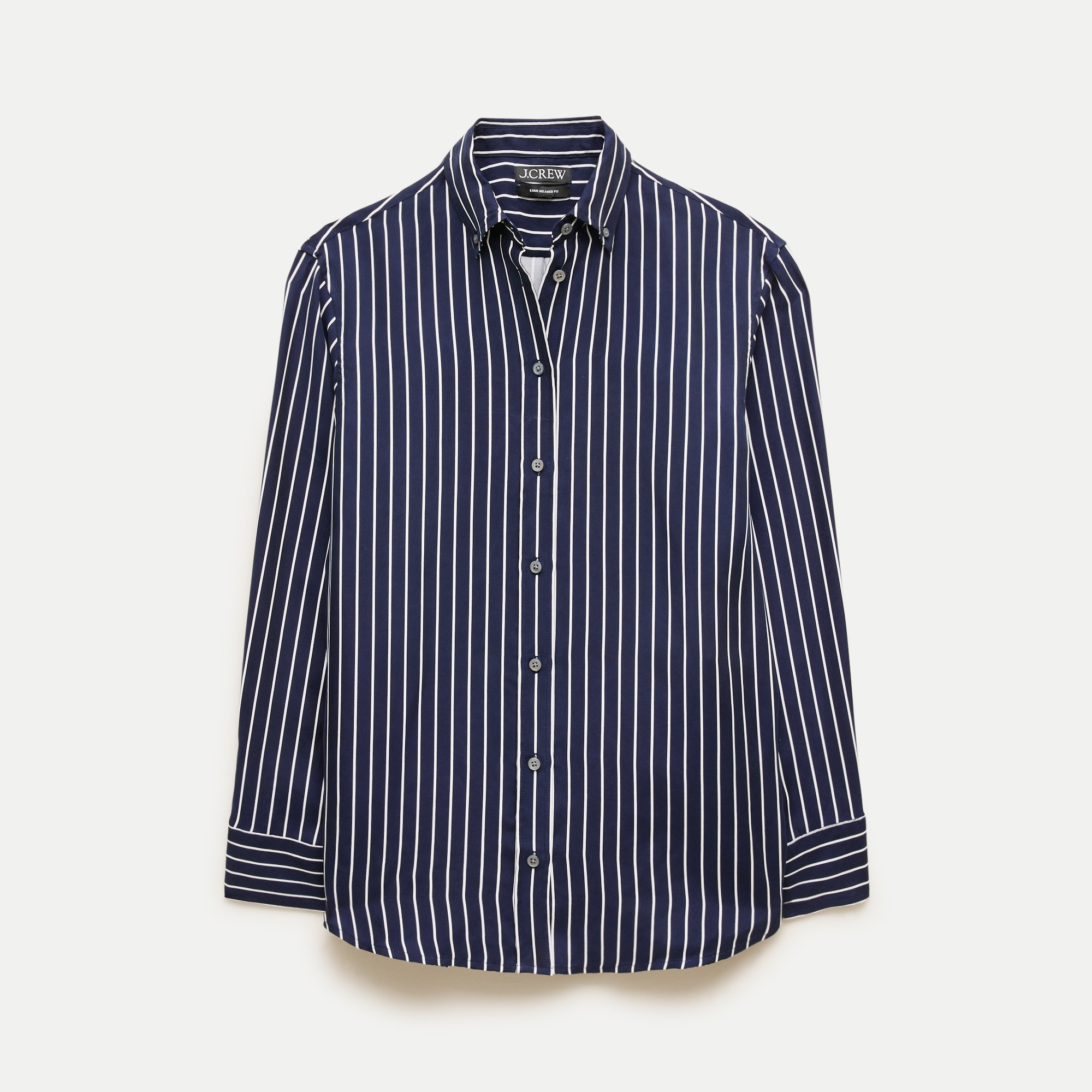 Esme button-up shirt in striped cupro blend