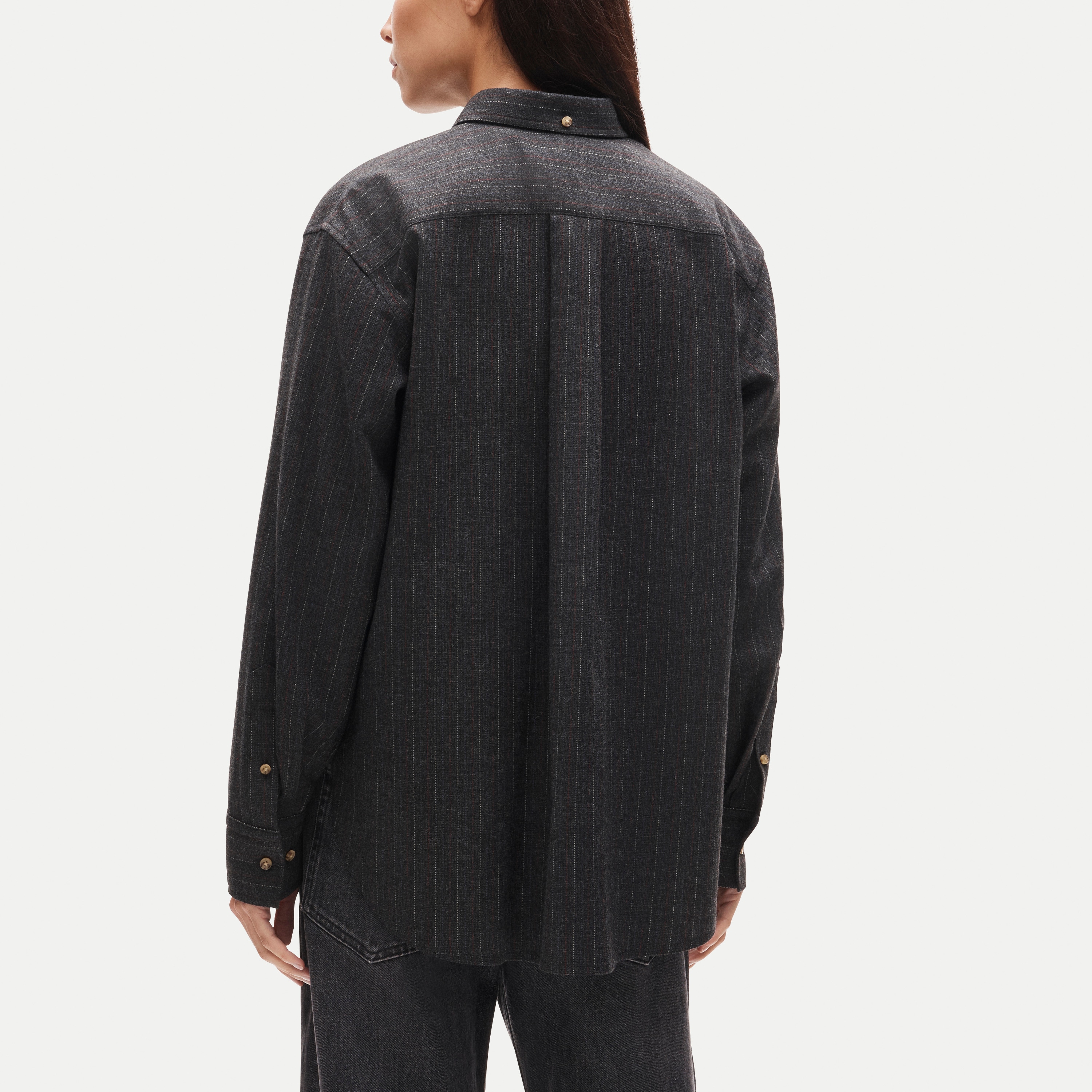 Esme button-up shirt in Italian wool blend