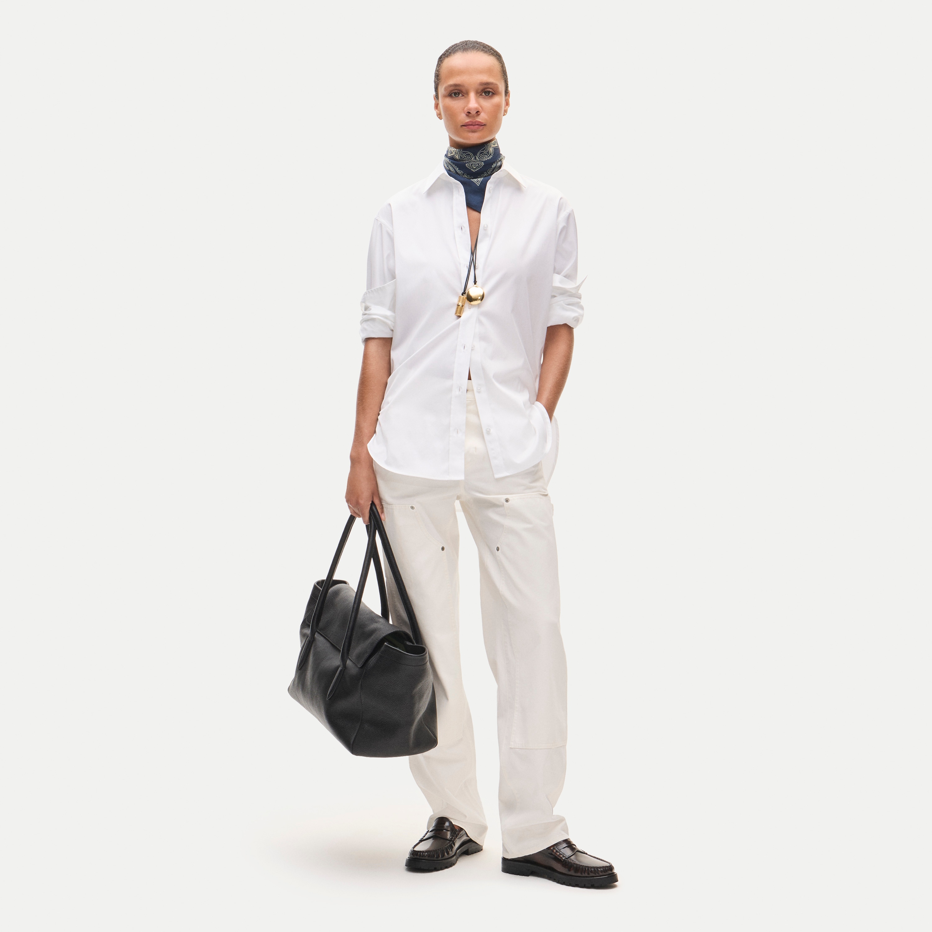 Esme relaxed-fit button-up shirt in Greenwich poplin