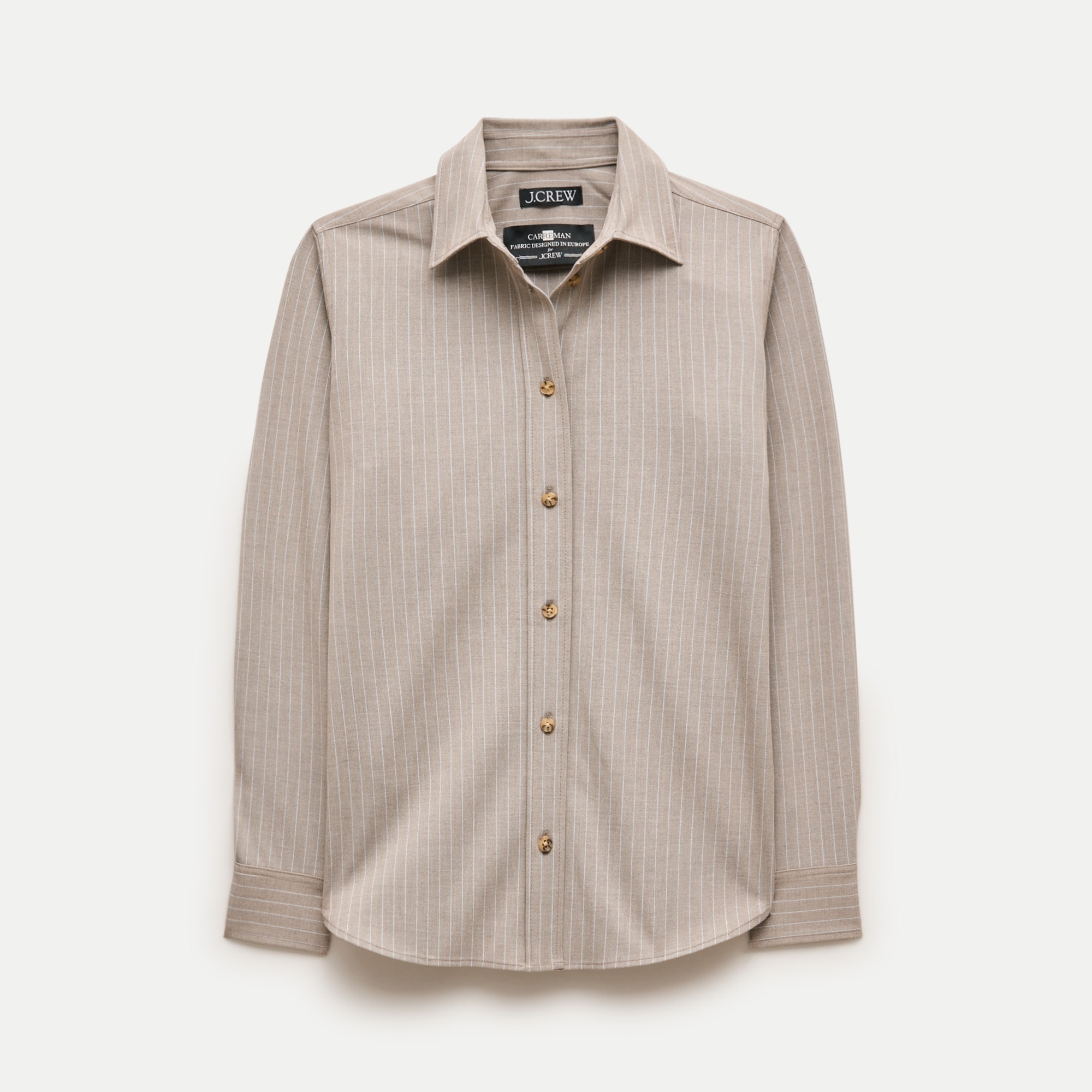 Jules classic-fit button-up shirt in striped Gramercy suiting