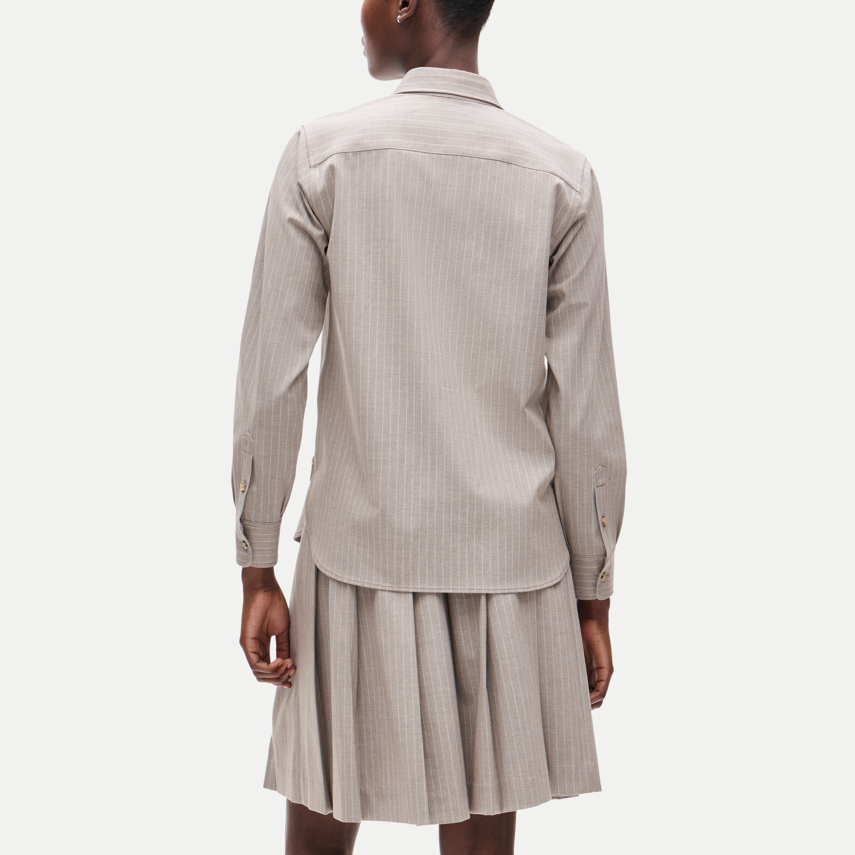 Jules classic-fit button-up shirt in striped Gramercy suiting