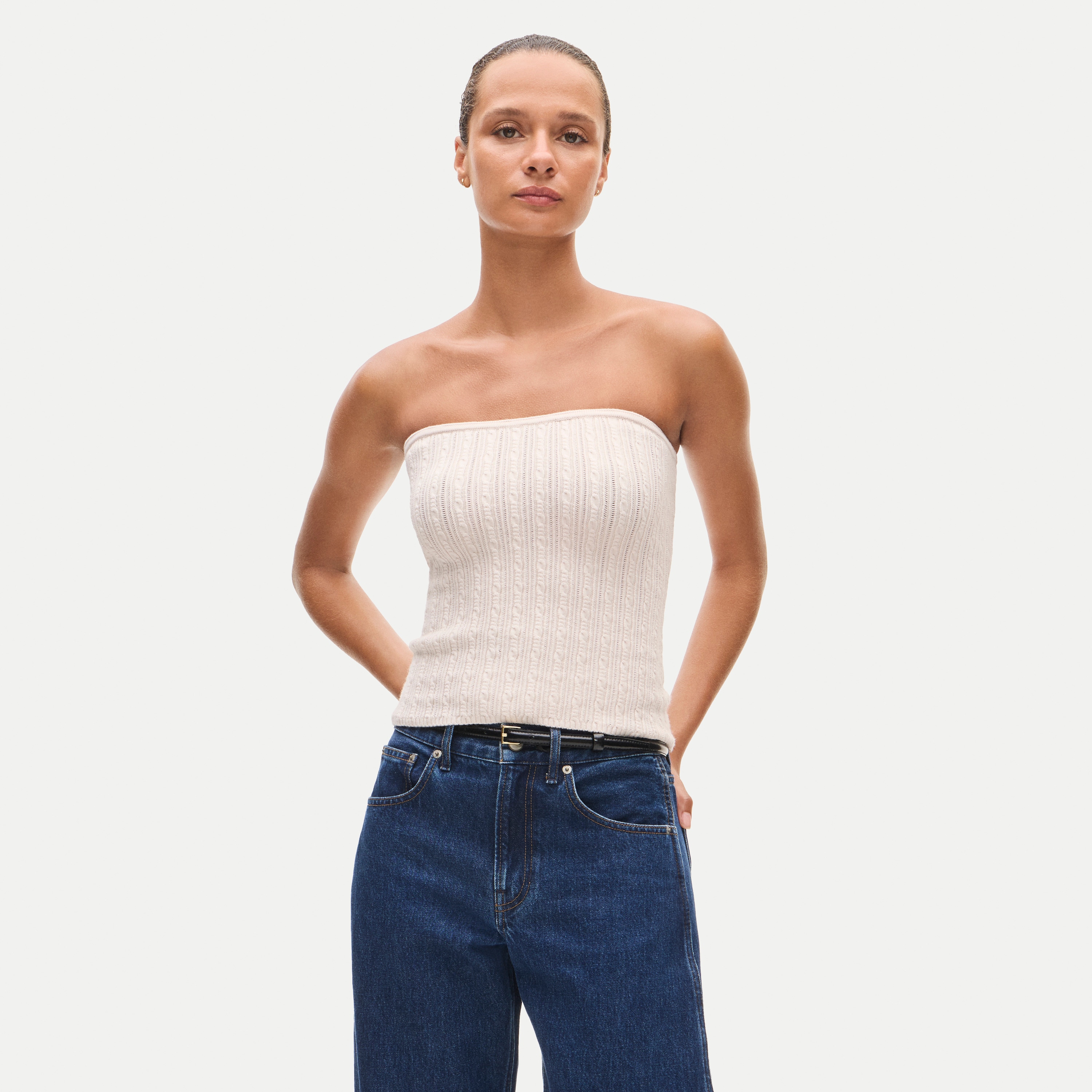 Cable-knit Tube Top In Merino Wool Blend For Women | J.Crew