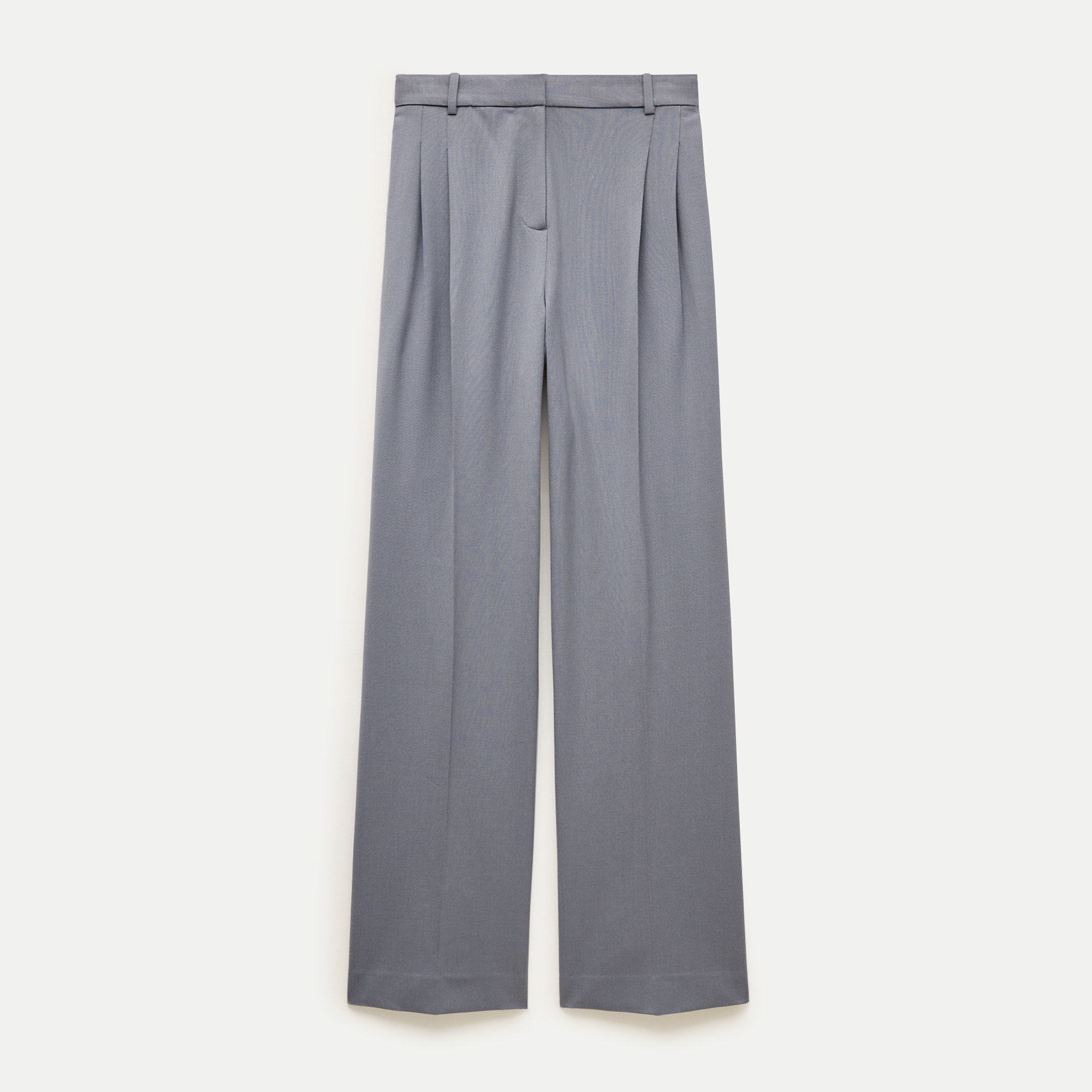 Arched trouser in lightspun wool blend