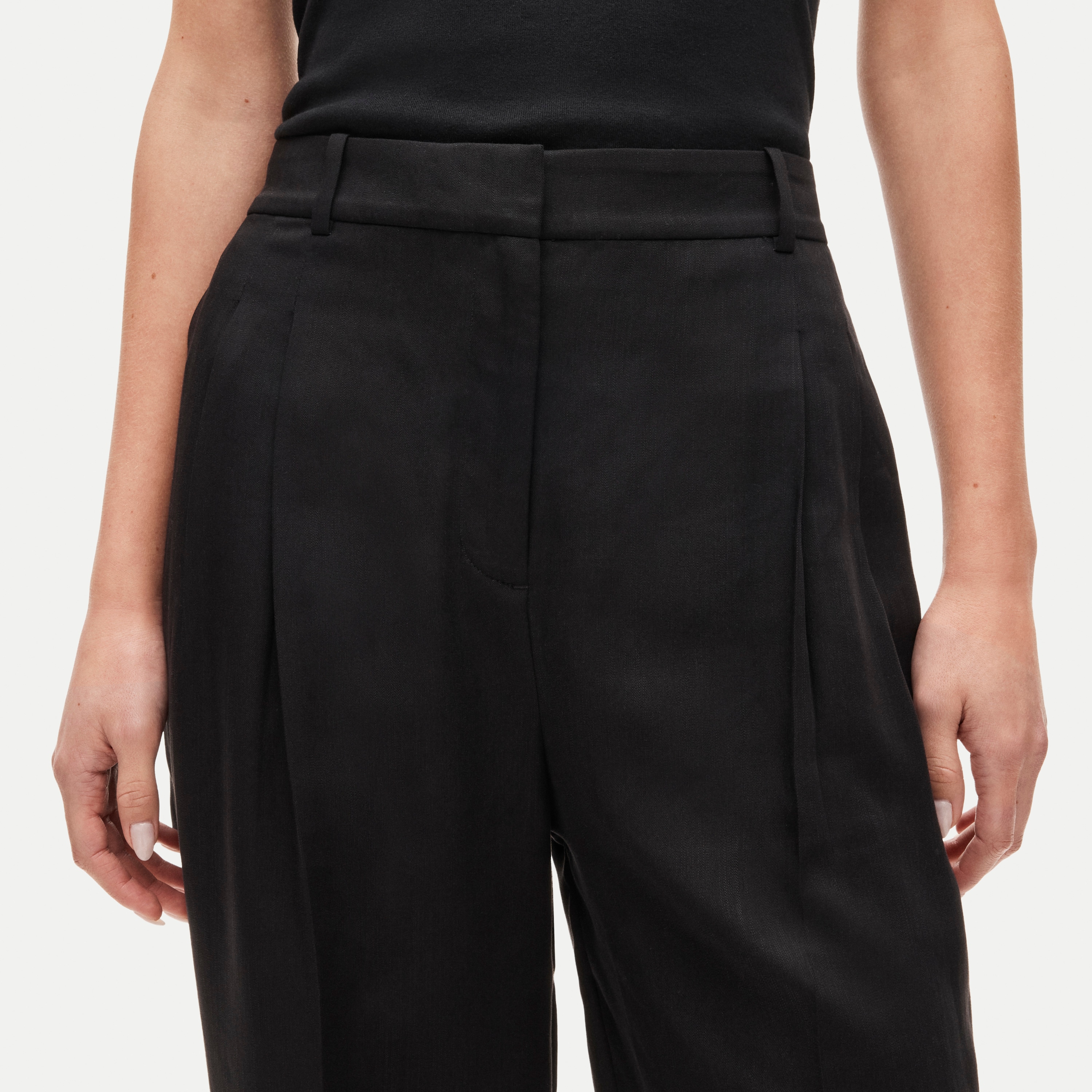 Pleated Wide-leg Trouser In Twill For Women | J.Crew