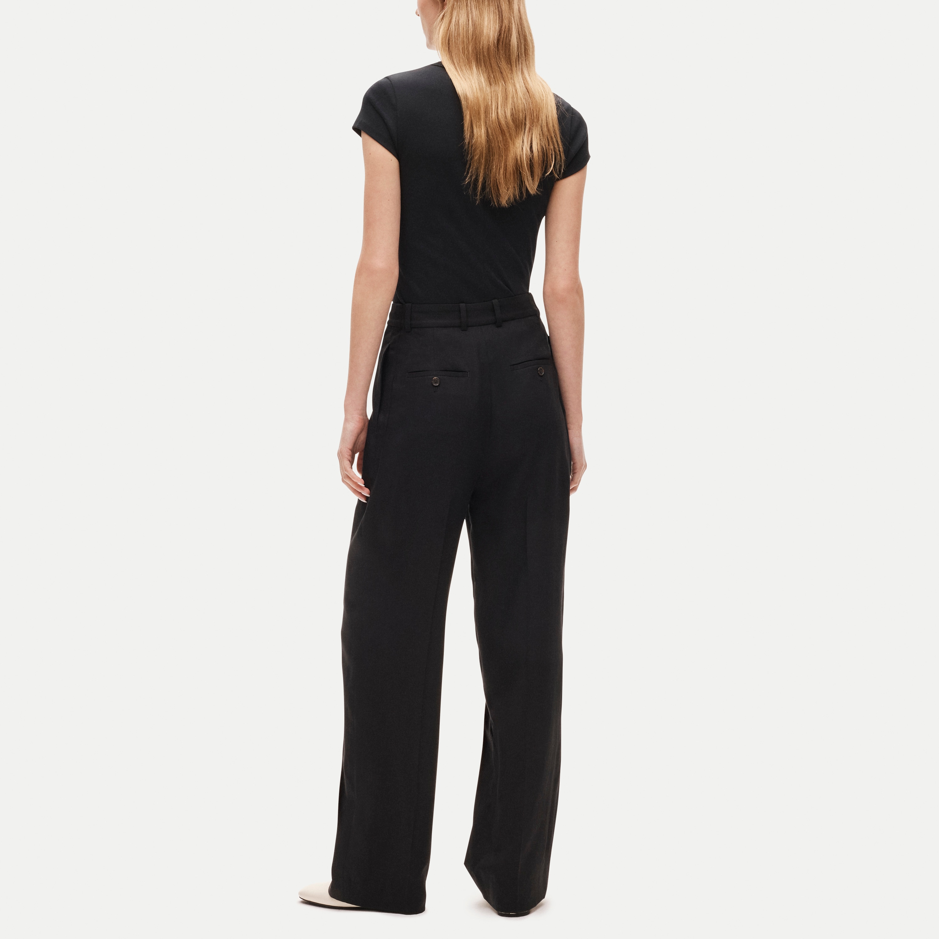 Pleated Wide-leg Trouser In Twill For Women | J.Crew