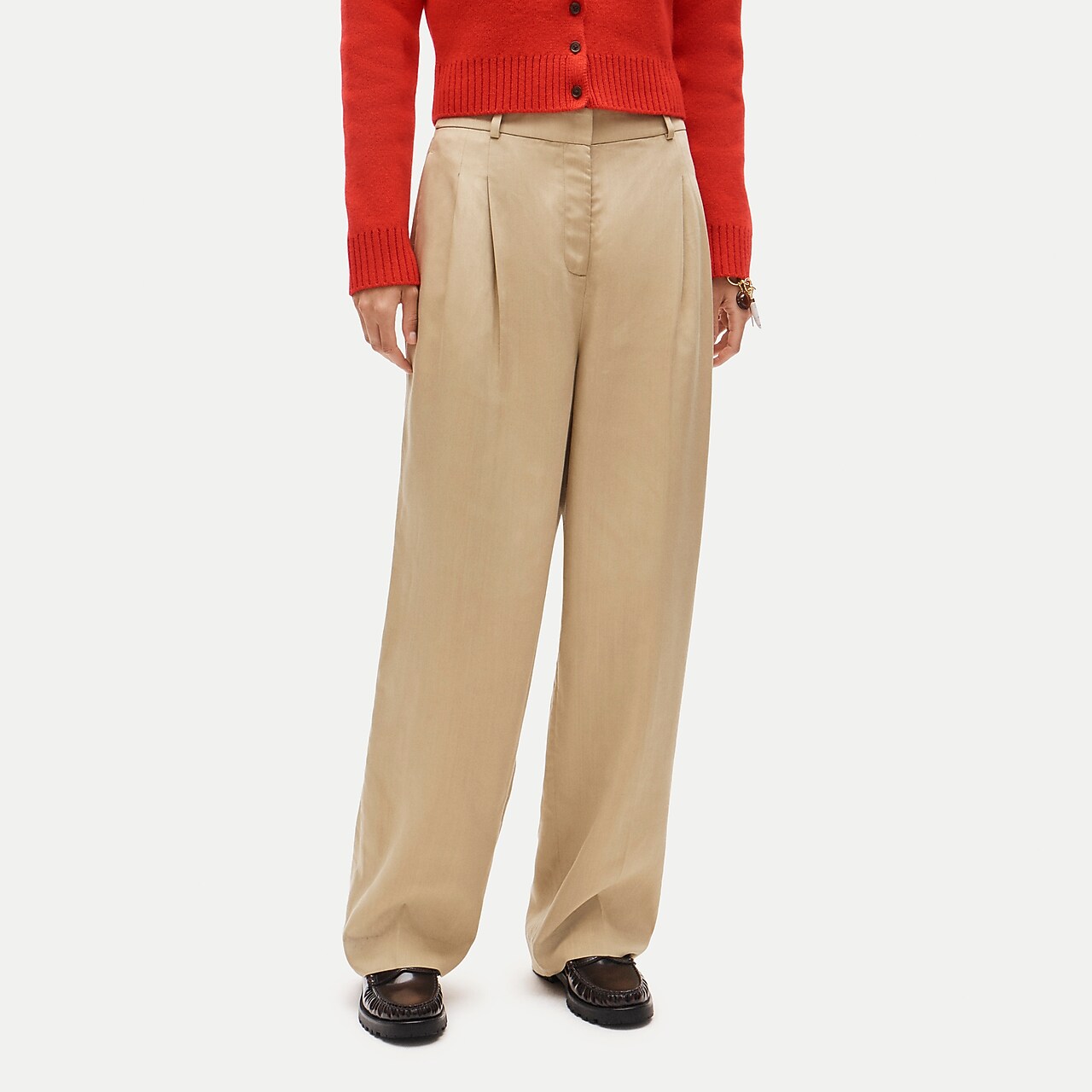 Cosmo Cropped Pant In Textured Satin For Women | J.Crew