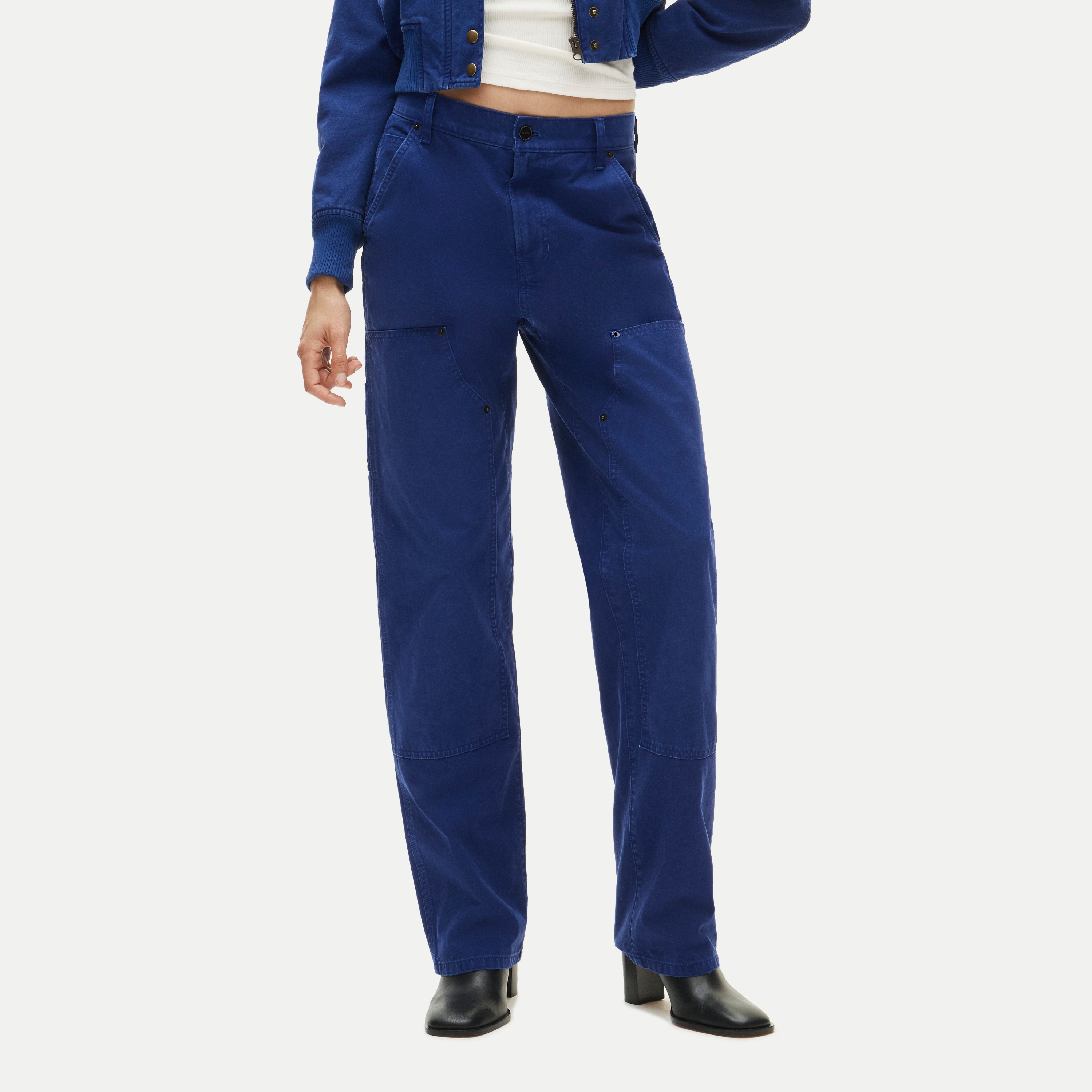 Cornier】FINX COTTON/RAMIE PAINTER PANTS GARMENT DYED FINX