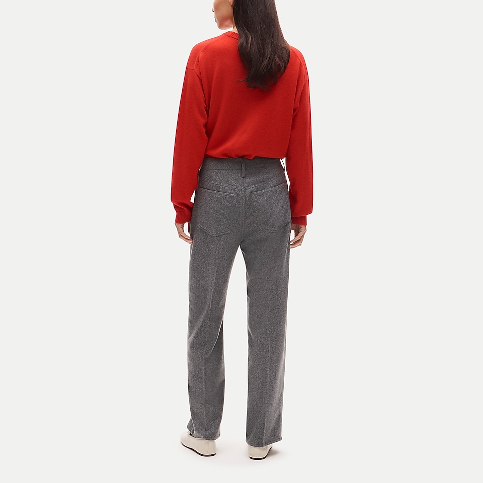 Cameron Slim Crop Pant In Italian Stretch Wool Blend For Women | J