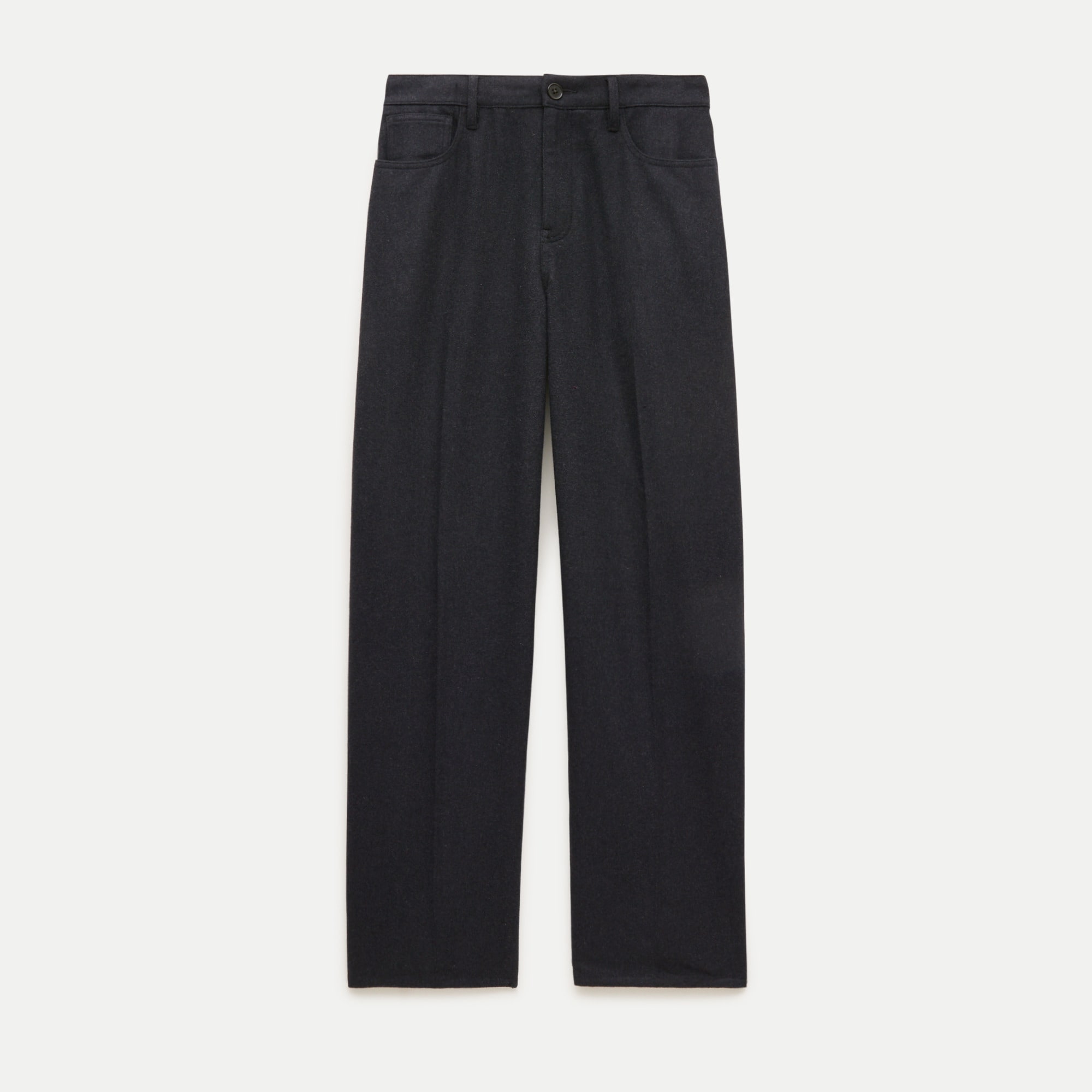Barrel pant in wool-blend flannel