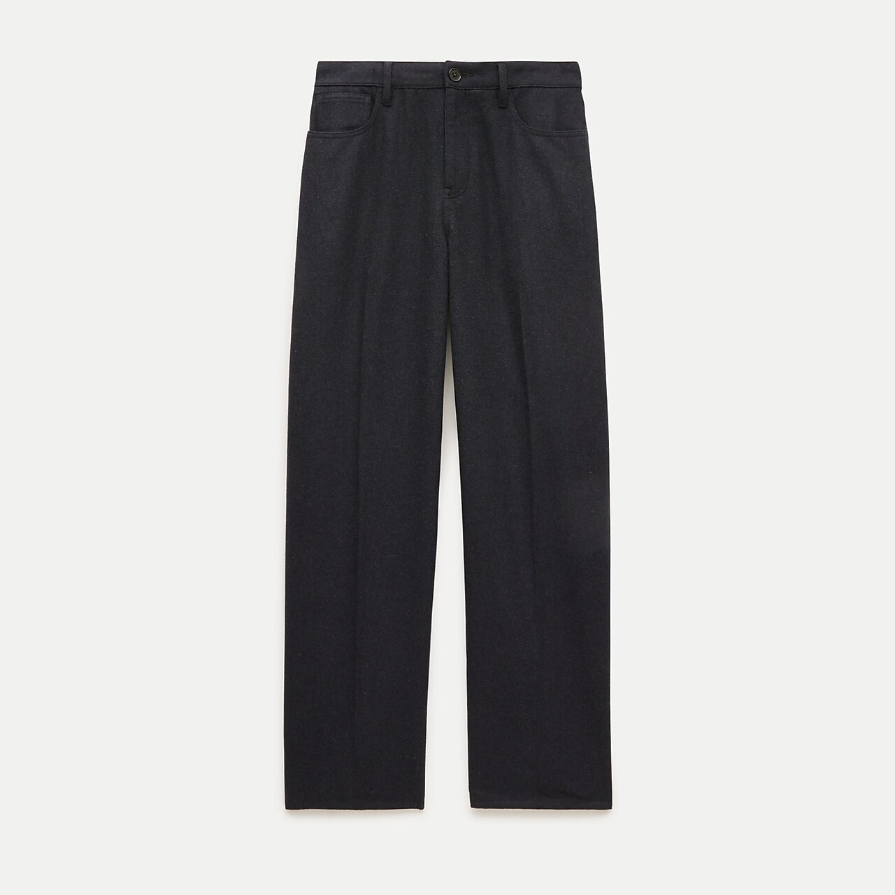 Pleated Tapered Pant In Pinstripe Italian Gauzy Wool Blend For