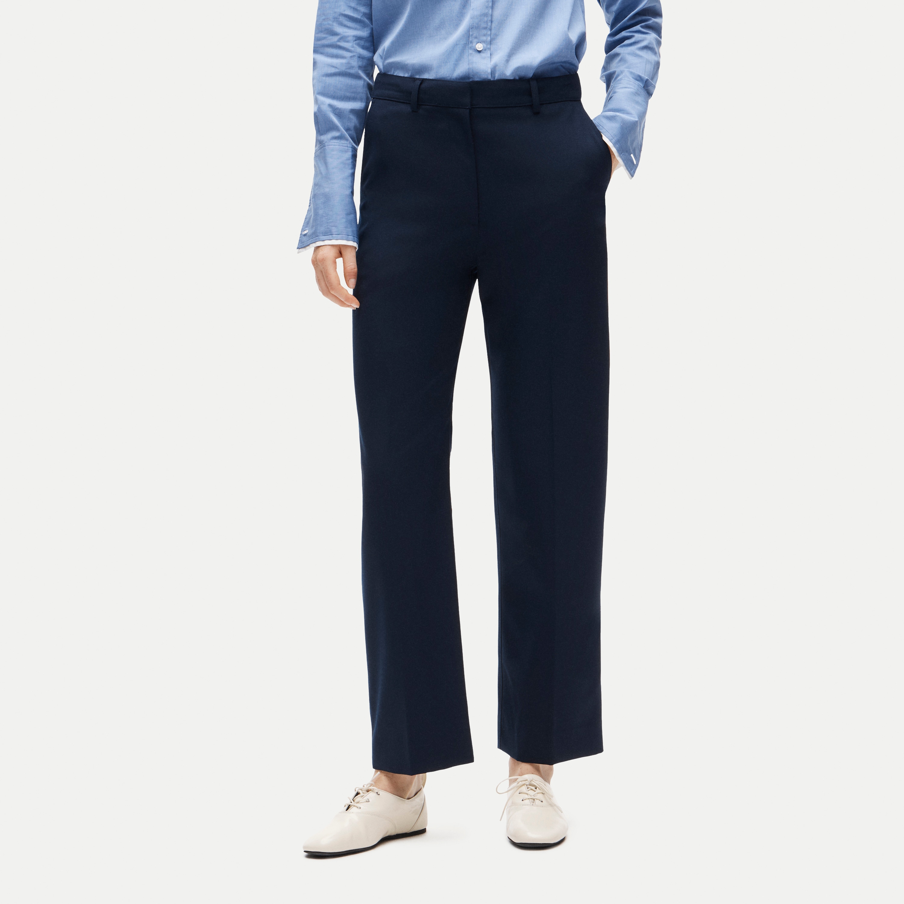 Tapered trouser pant in wool blend - thumbnail 2