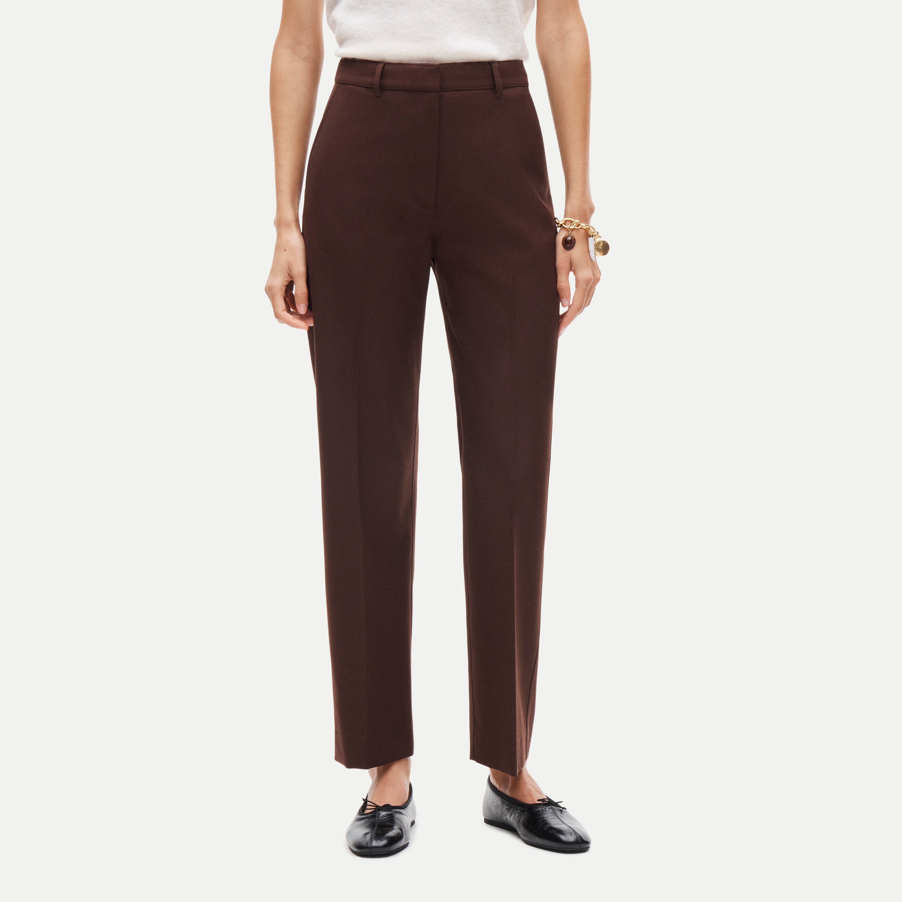 Tapered trouser pant in wool blend - thumbnail 4