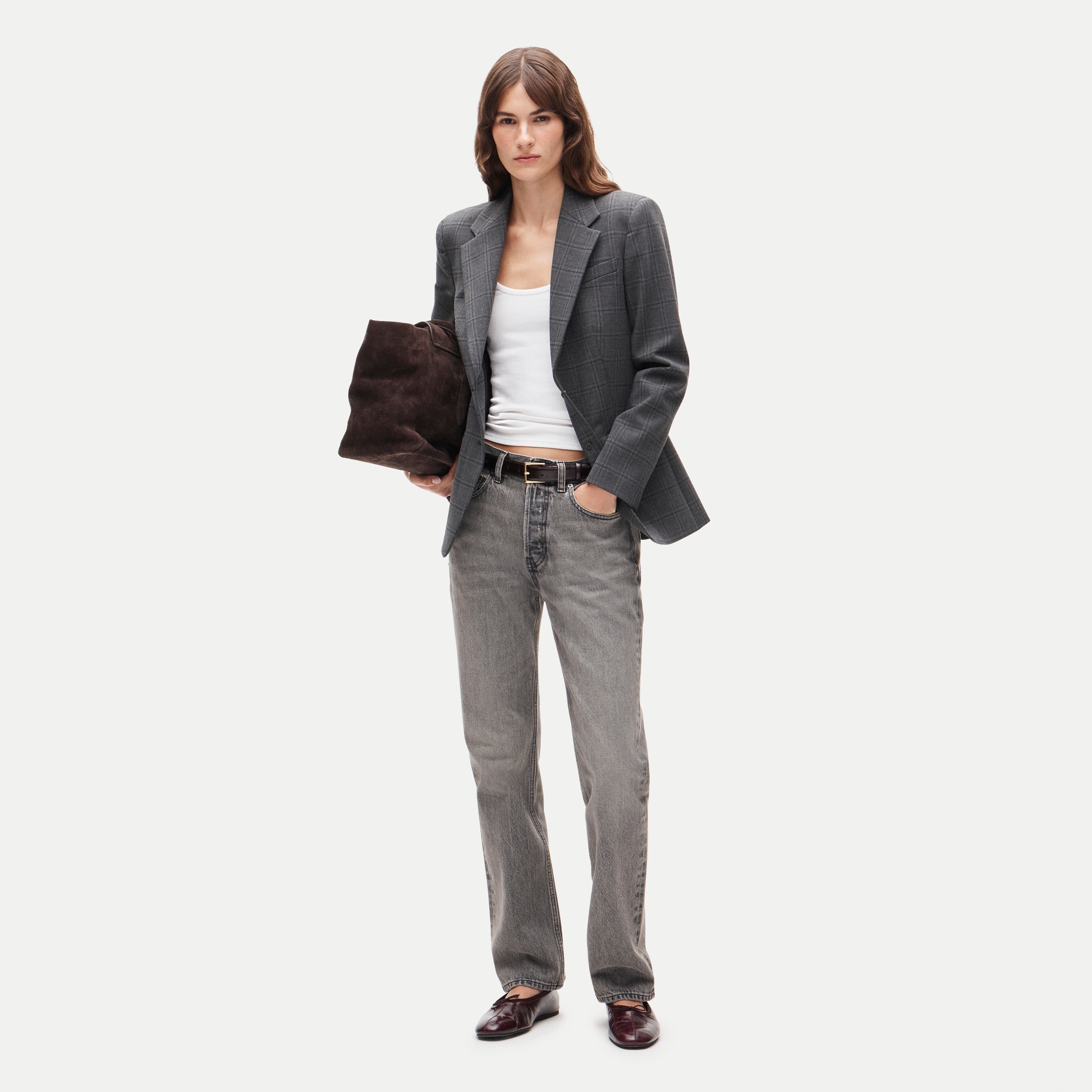 Margeaux blazer in plaid four-season stretch