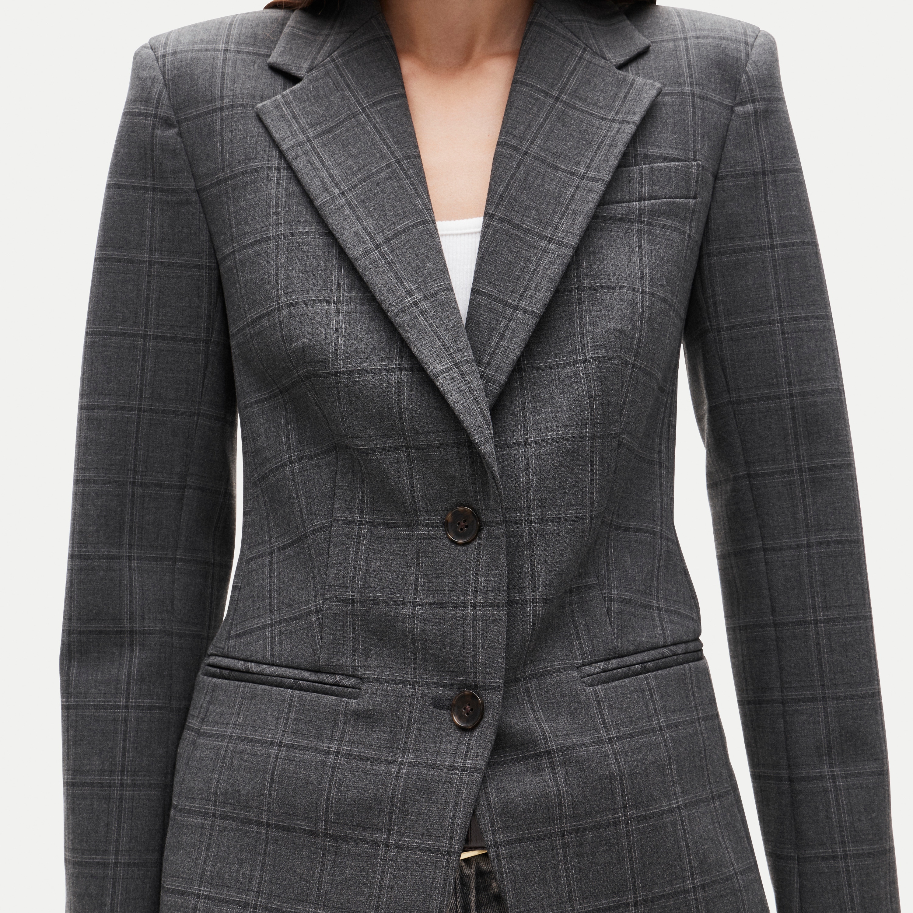 Margeaux blazer in plaid four-season stretch